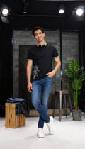Self Printed Polo Men's T-Shirt