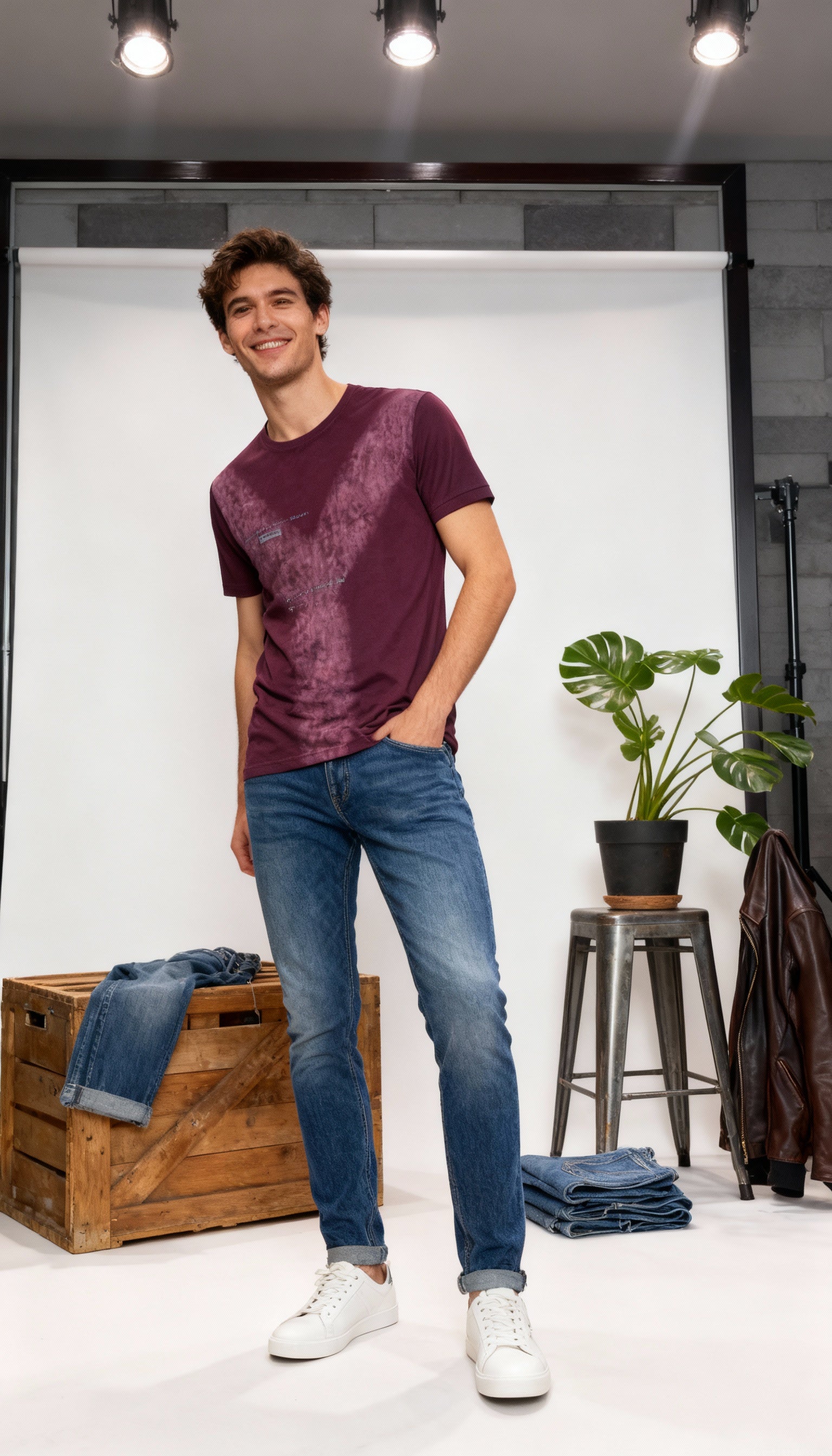 Self Printed Men's T-Shirt