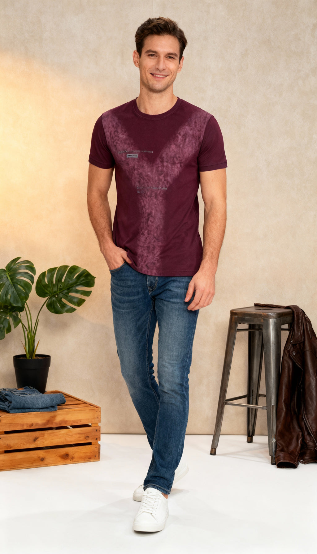 Self Printed Men's T-Shirt