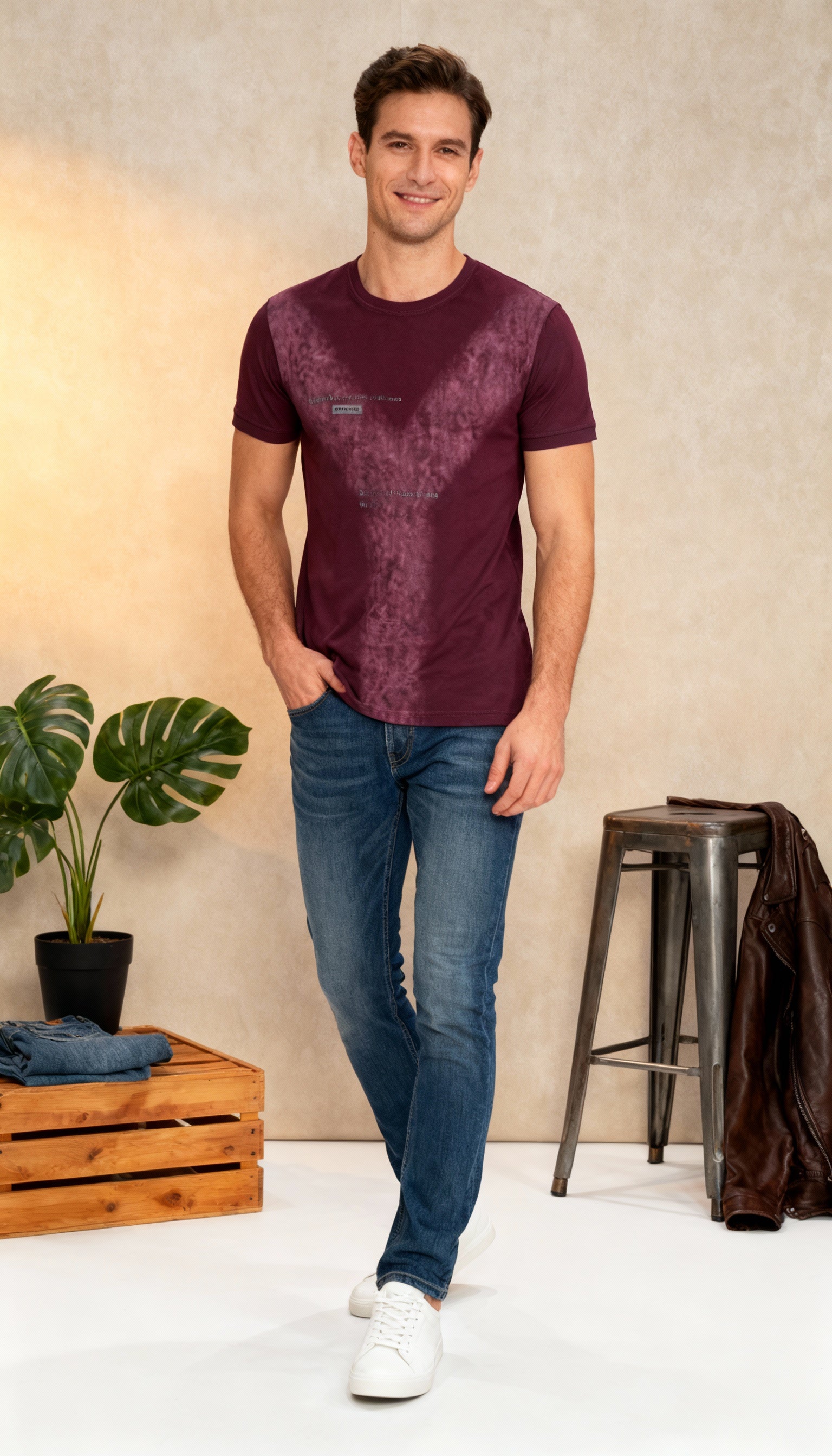 Self Printed Men's T-Shirt