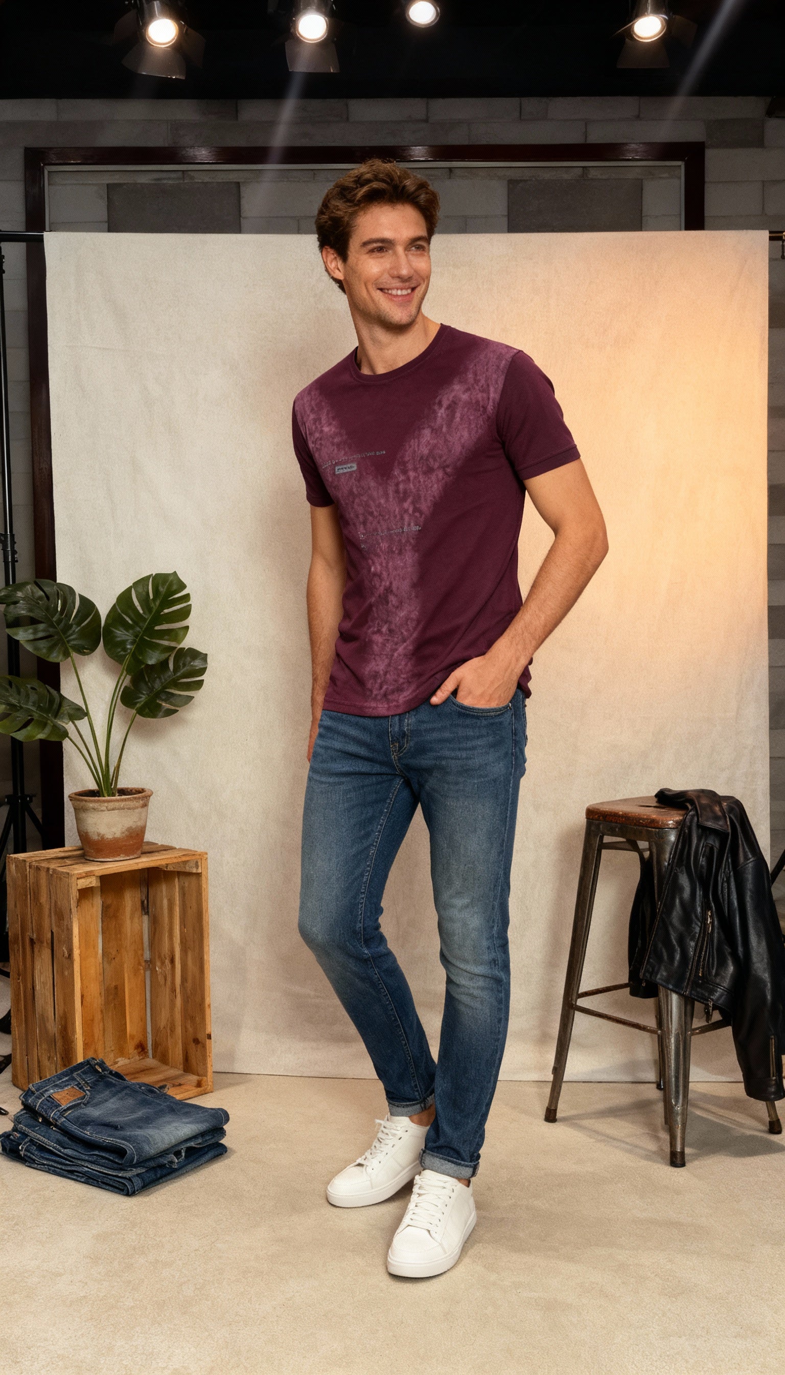 Self Printed Men's T-Shirt