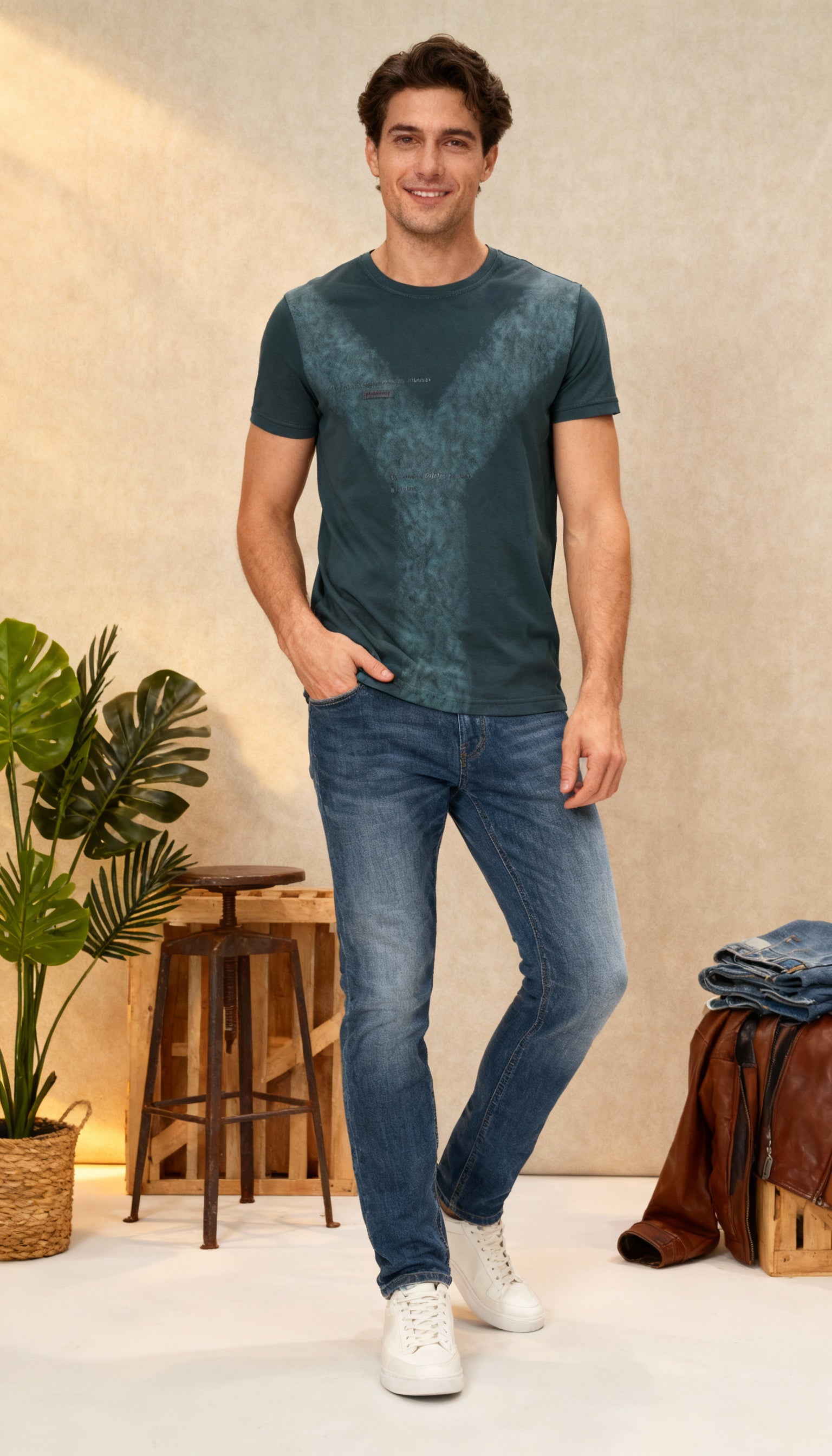 Self Printed Men's T-Shirt