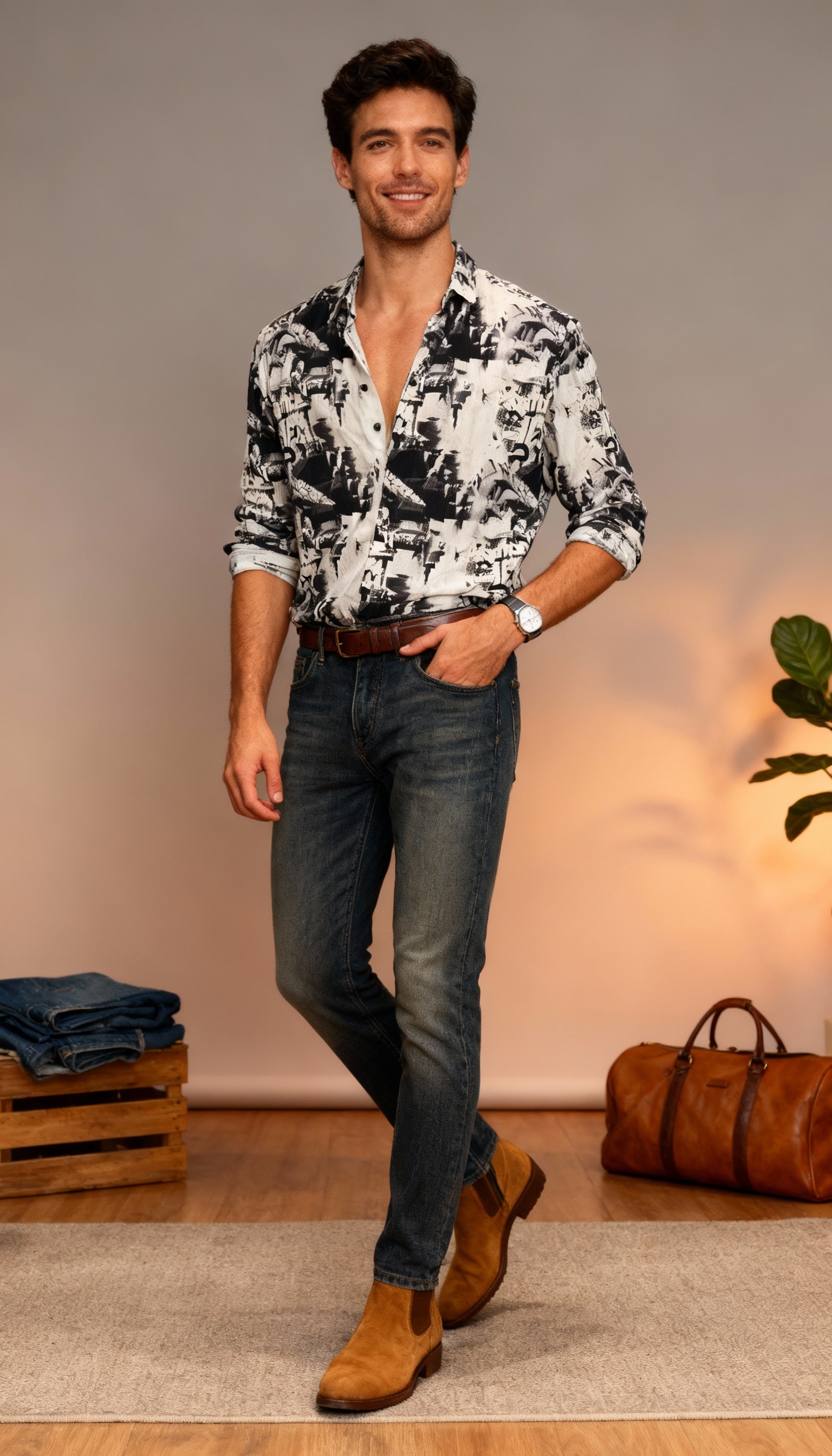 Fancy Printed Men's Shirt