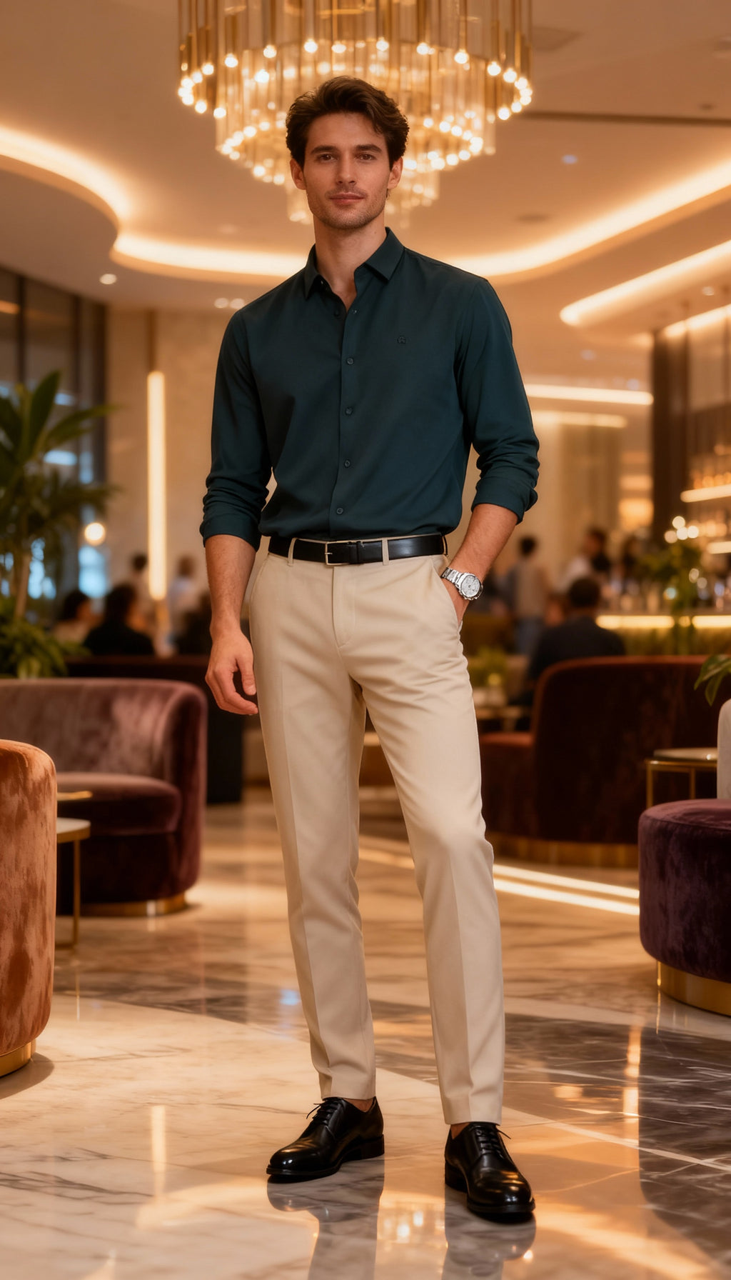 Solid Plain Premium Club Wear Men's Shirt