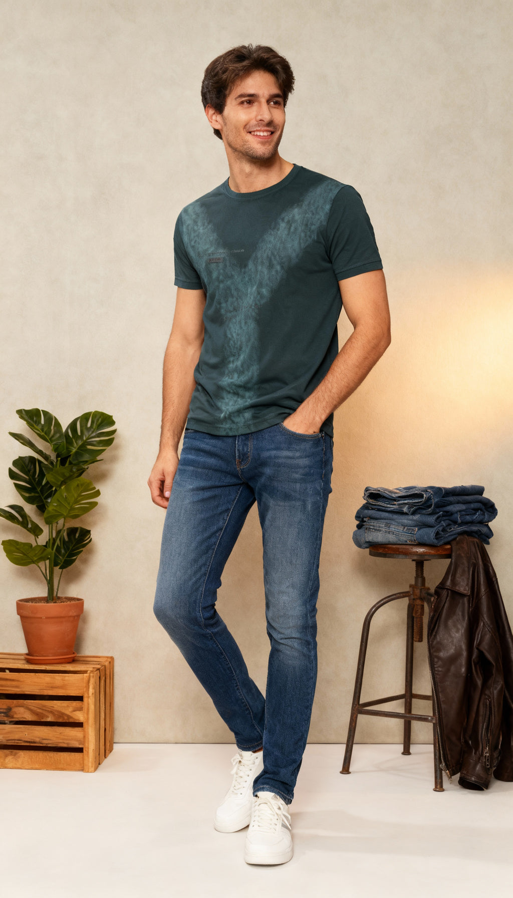 Self Printed Men's T-Shirt