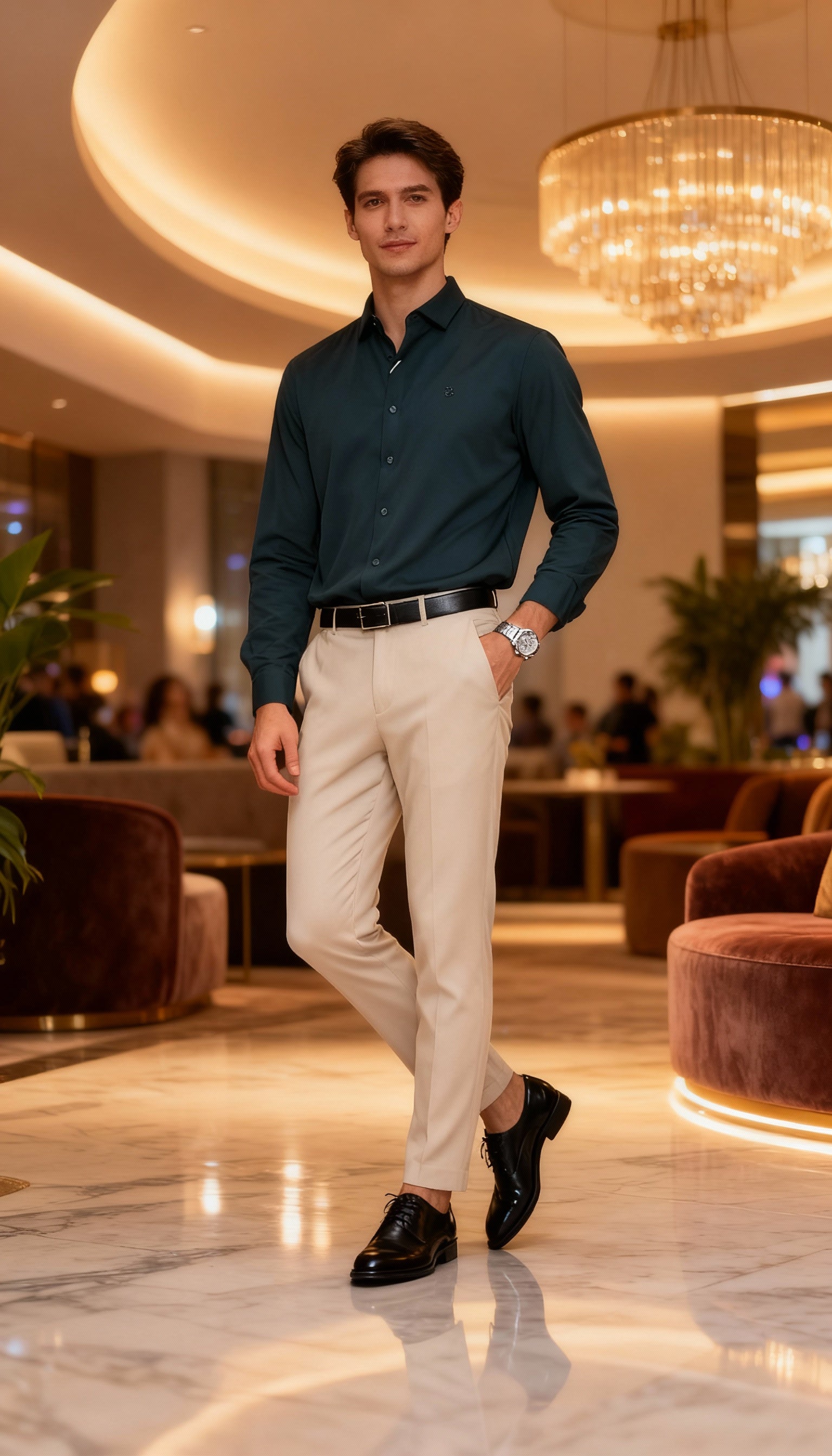 Solid Plain Premium Club Wear Men's Shirt