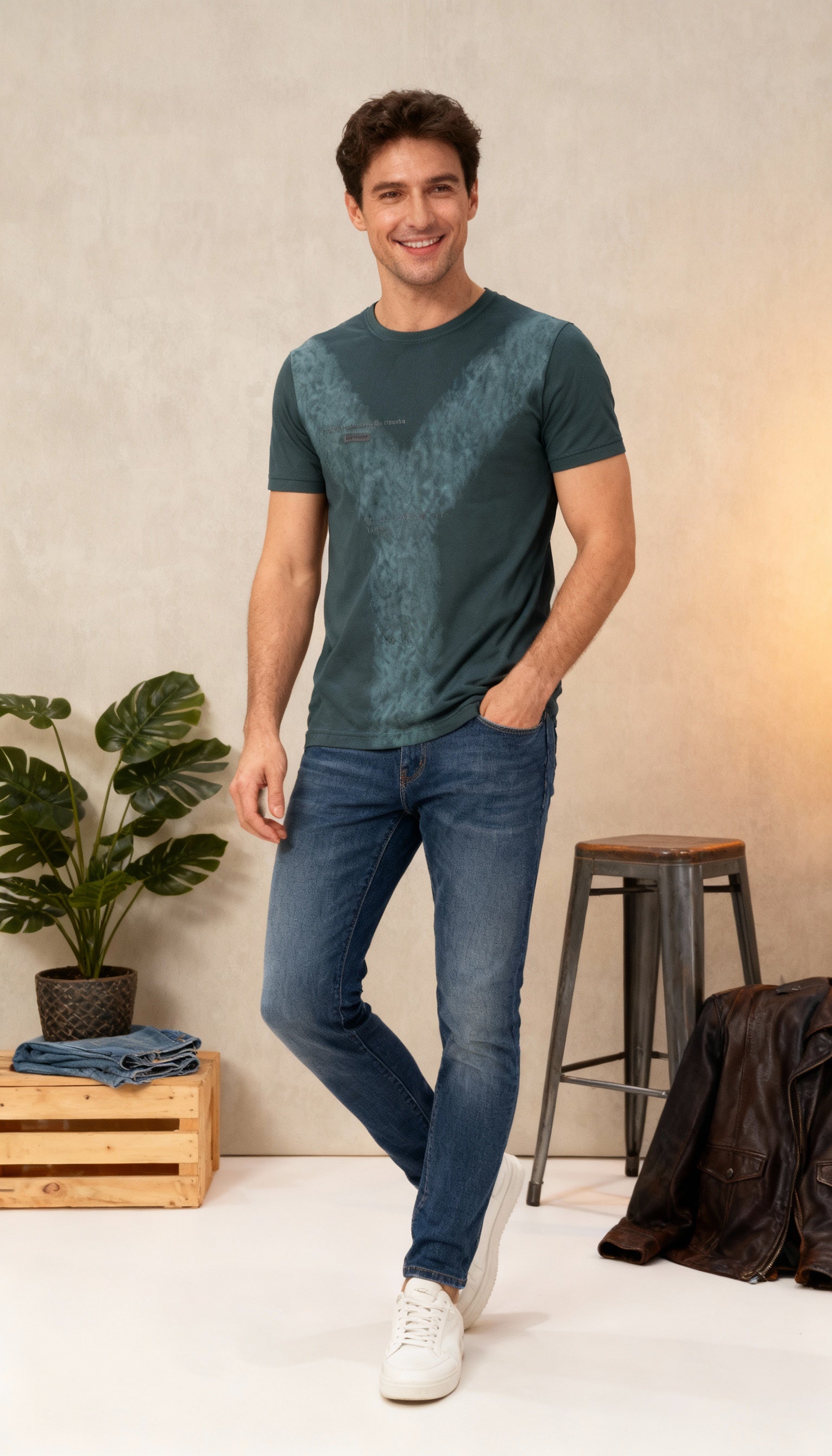 Self Printed Men's T-Shirt