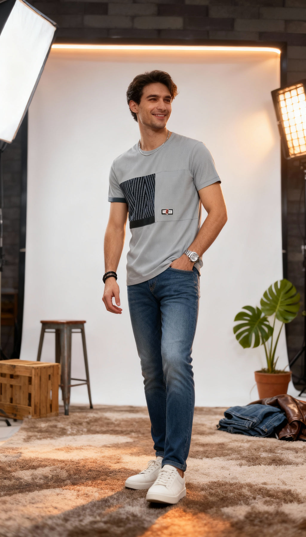 Self Printed Men's T-Shirt