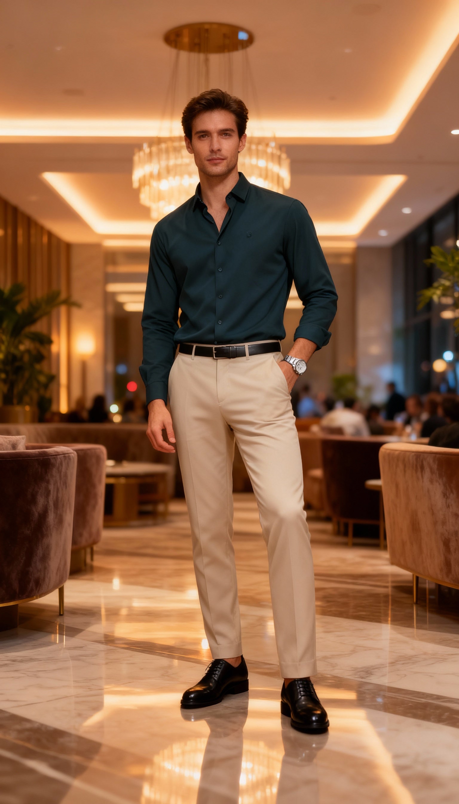 Solid Plain Premium Club Wear Men's Shirt