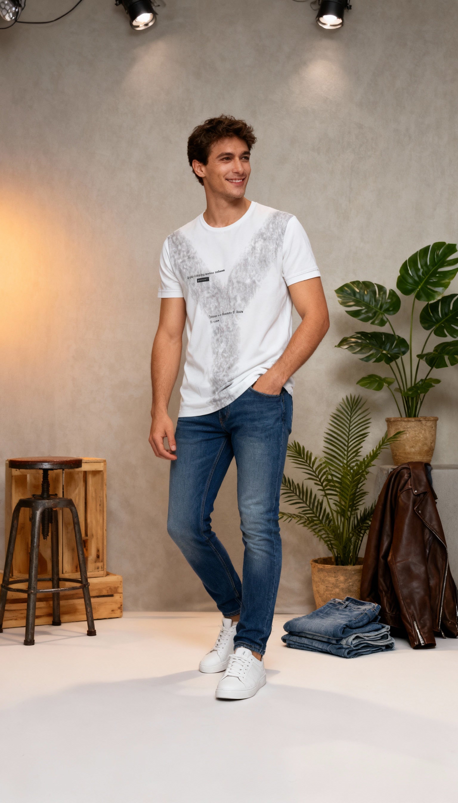 Self Printed Men's T-Shirt