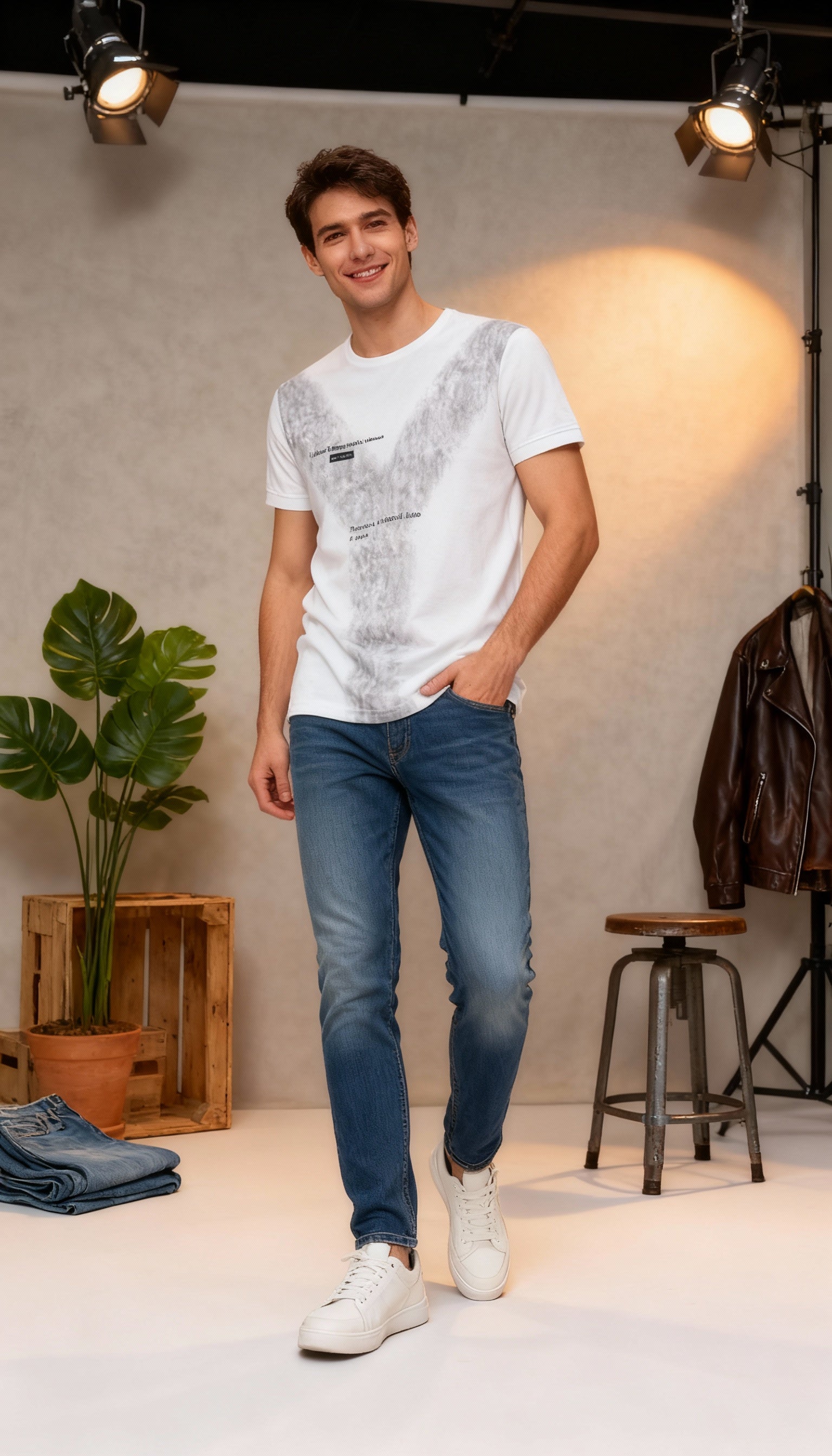 Self Printed Men's T-Shirt