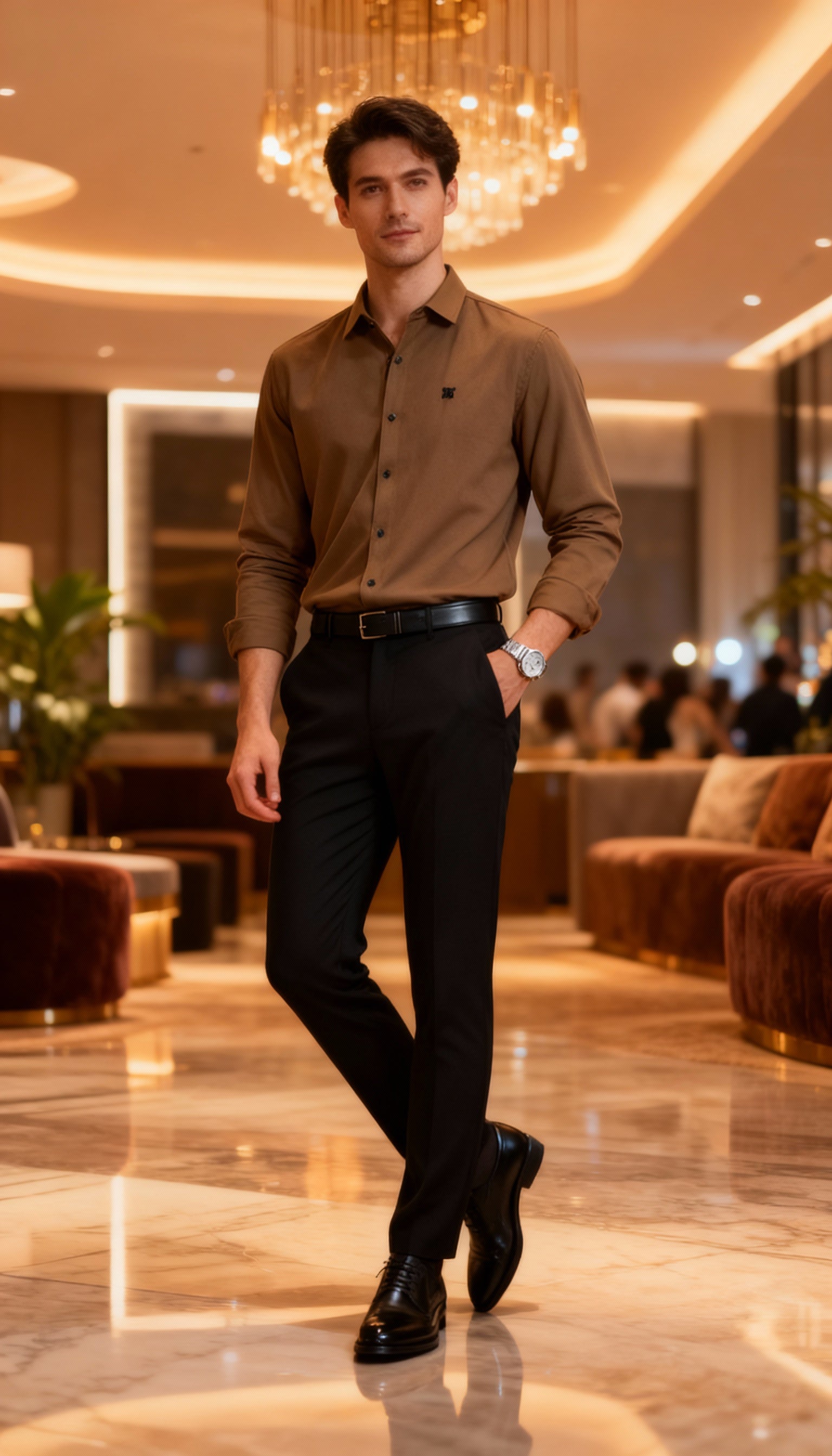Solid Plain Premium Club Wear Men's Shirt