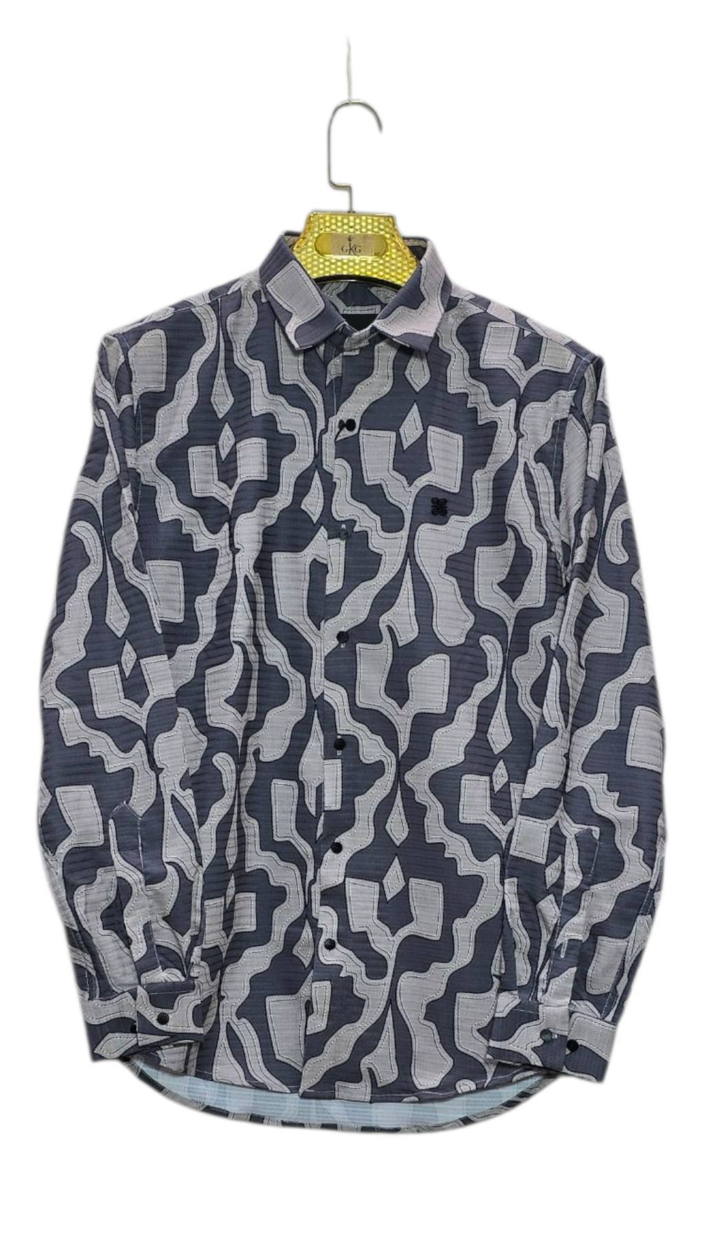 Self Printed Design Party Wear Men's Shirt