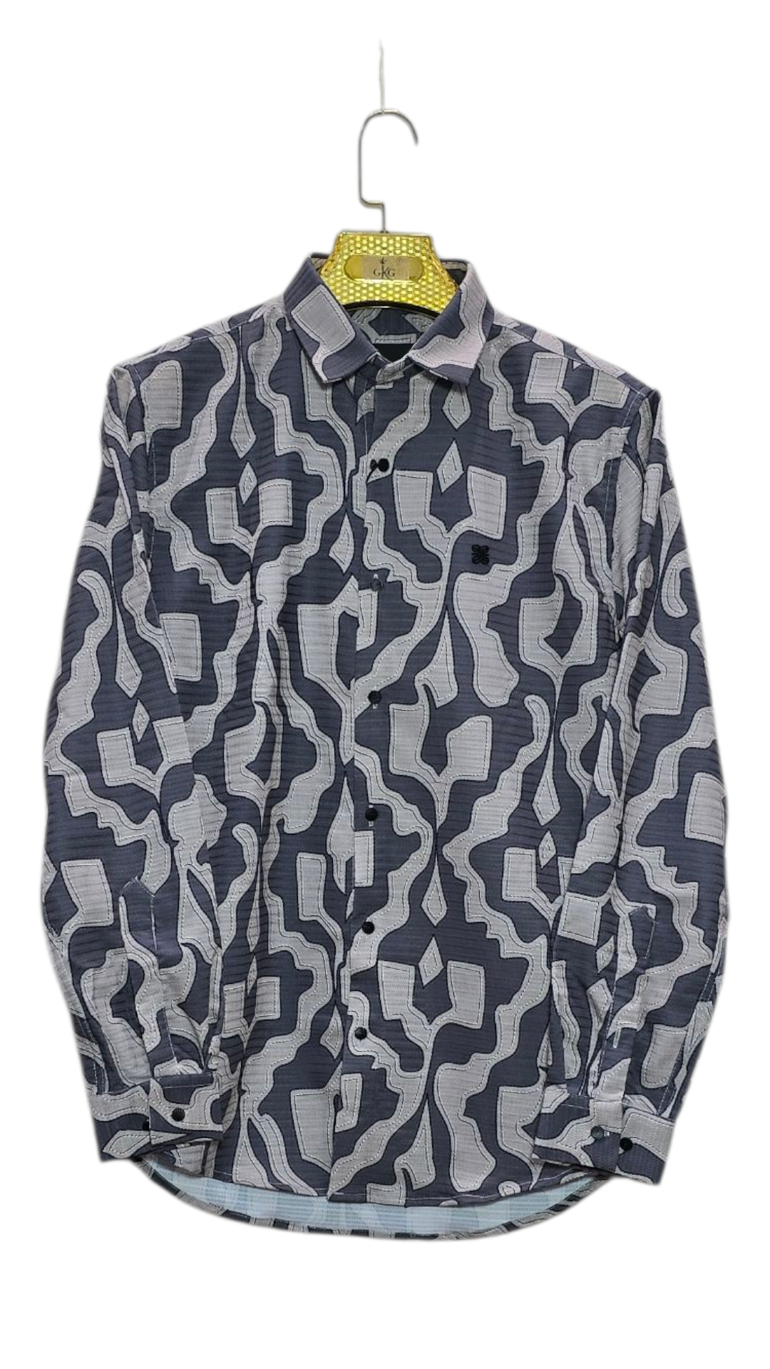 Self Printed Design Party Wear Men's Shirt