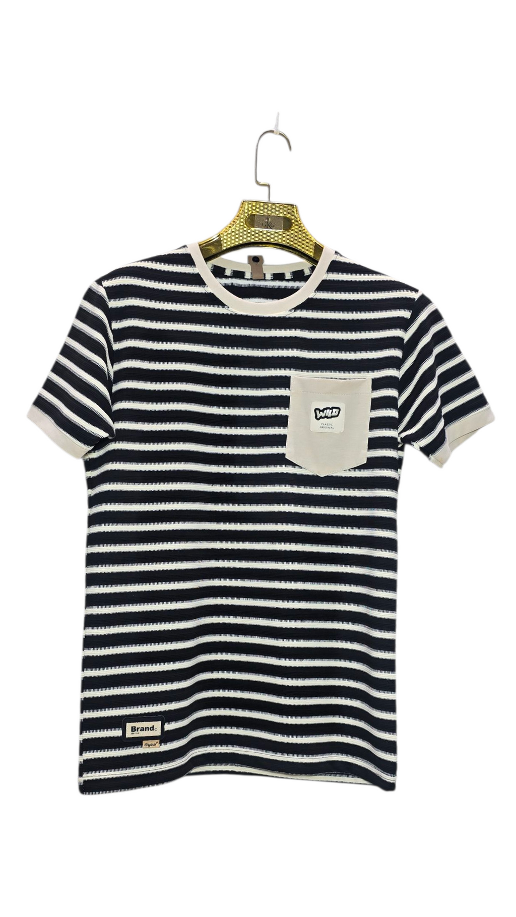 Stripe Men's T-Shirt With Designed Pocket