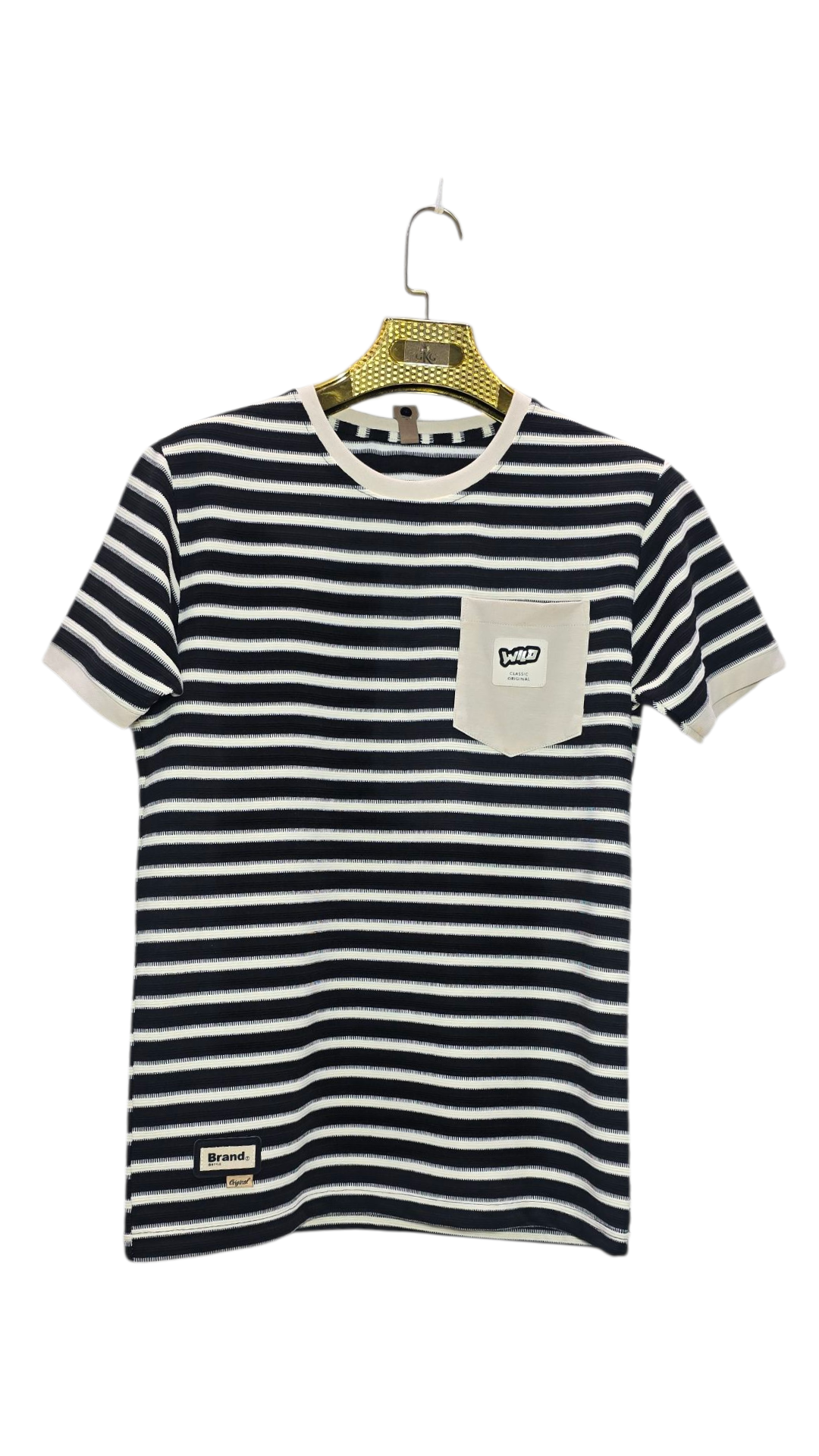 Stripe Men's T-Shirt With Designed Pocket