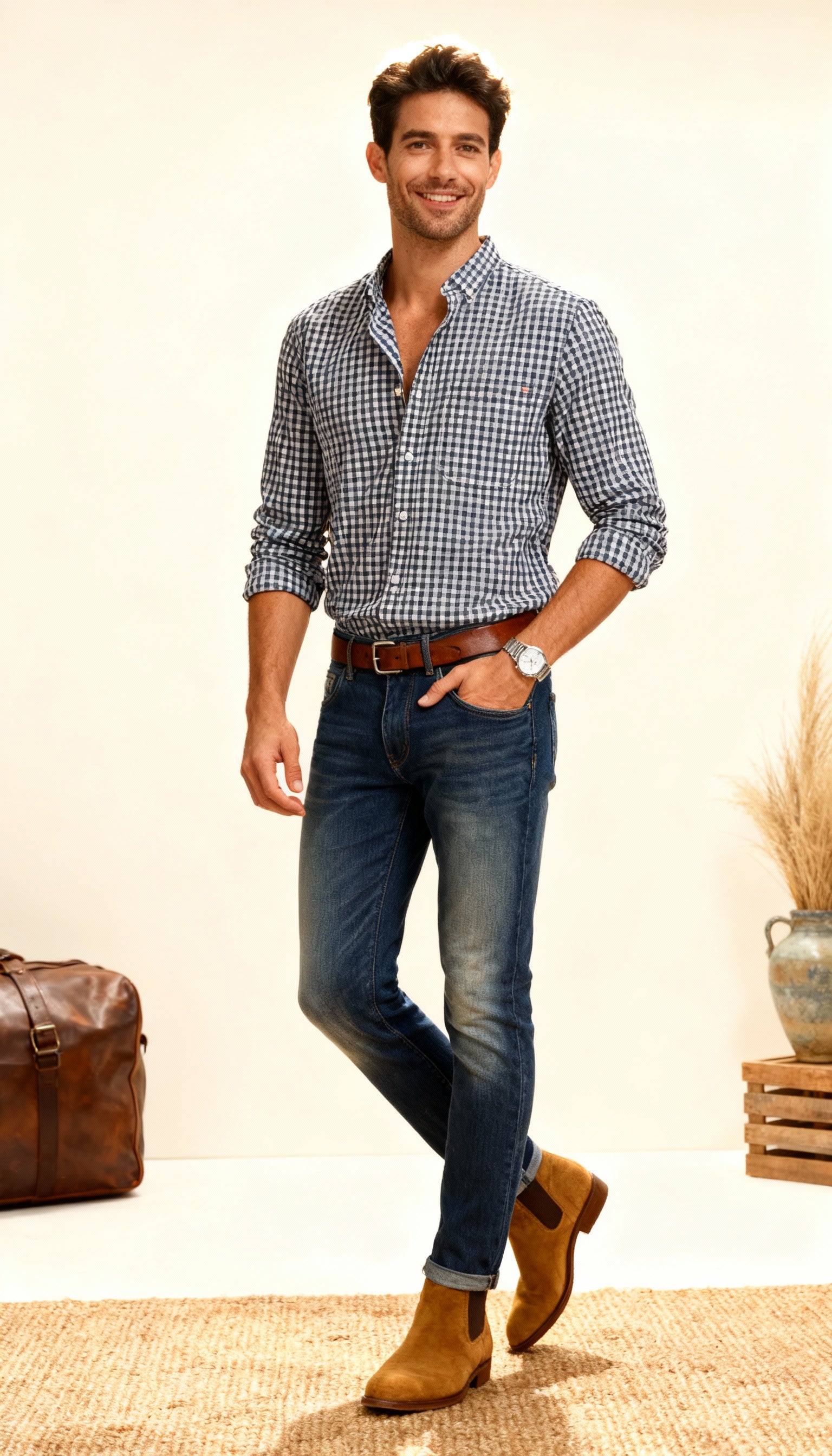 Small Checks Men's Shirt