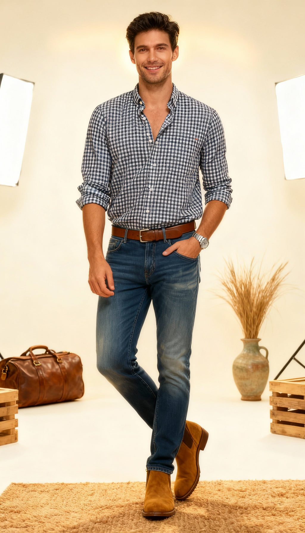 Small Checks Men's Shirt