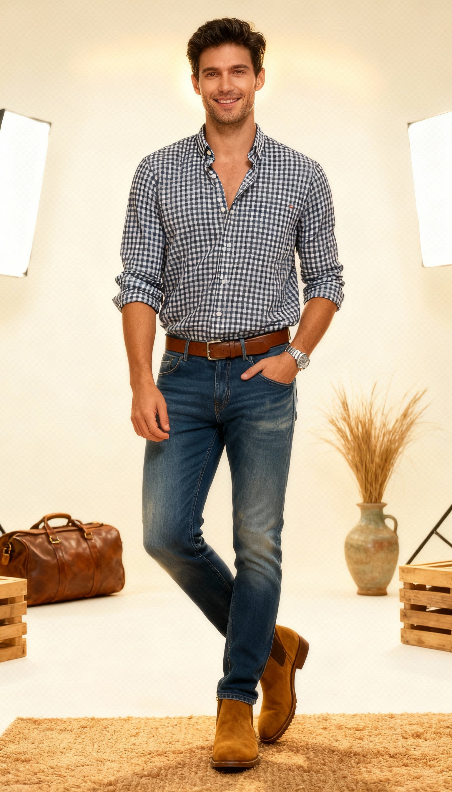 Small Checks Men's Shirt