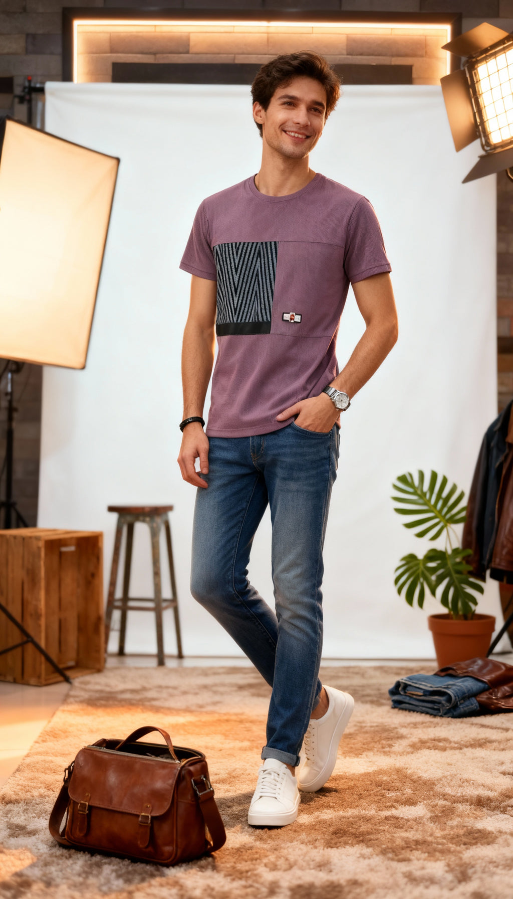 Self Printed Men's T-Shirt