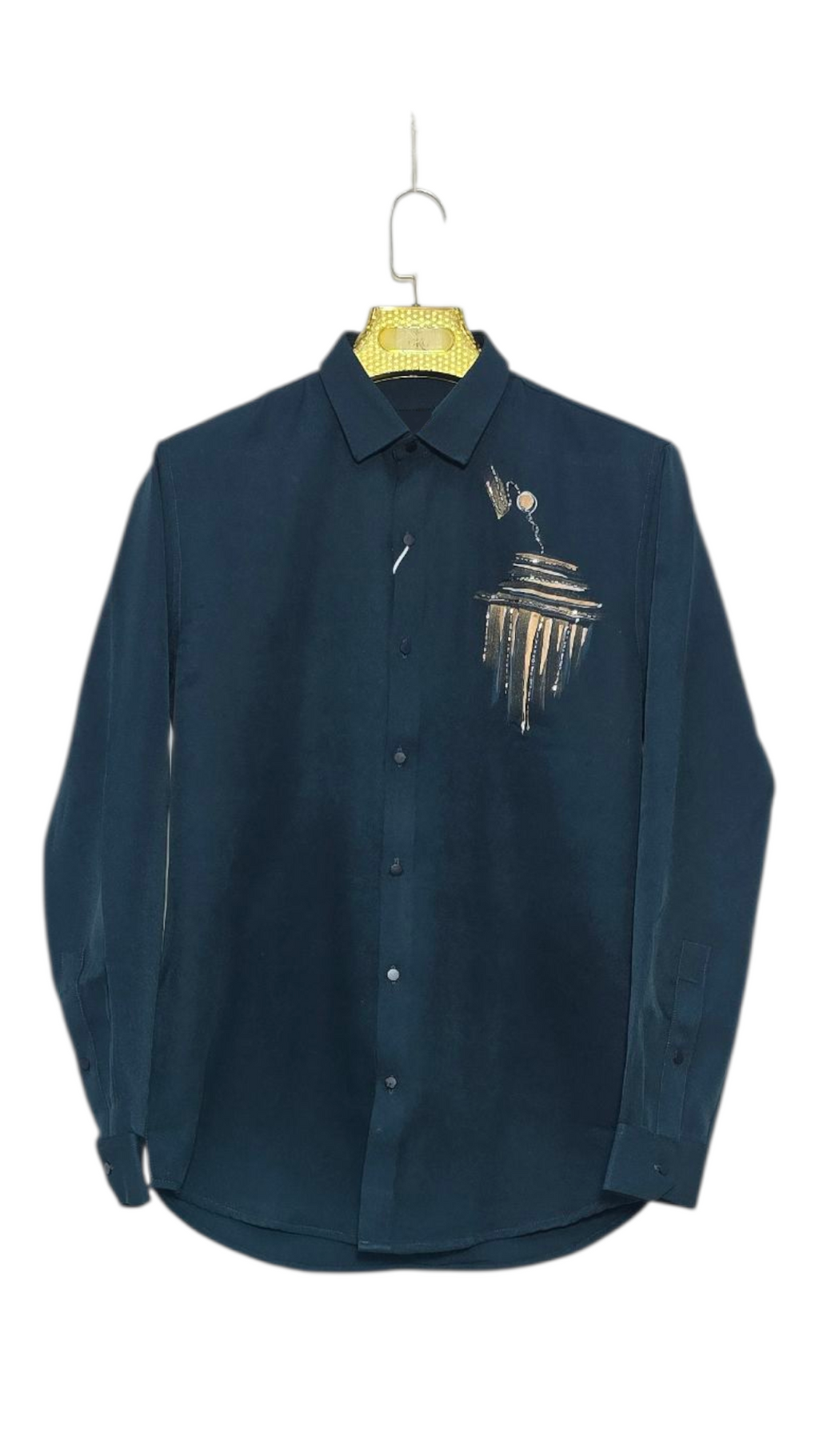 Self Design Premium Club Wear Sequin Men's Shirt