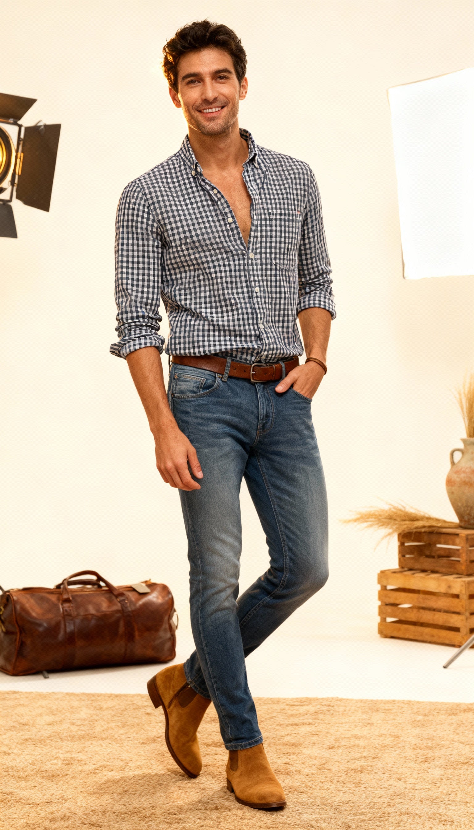 Small Checks Men's Shirt