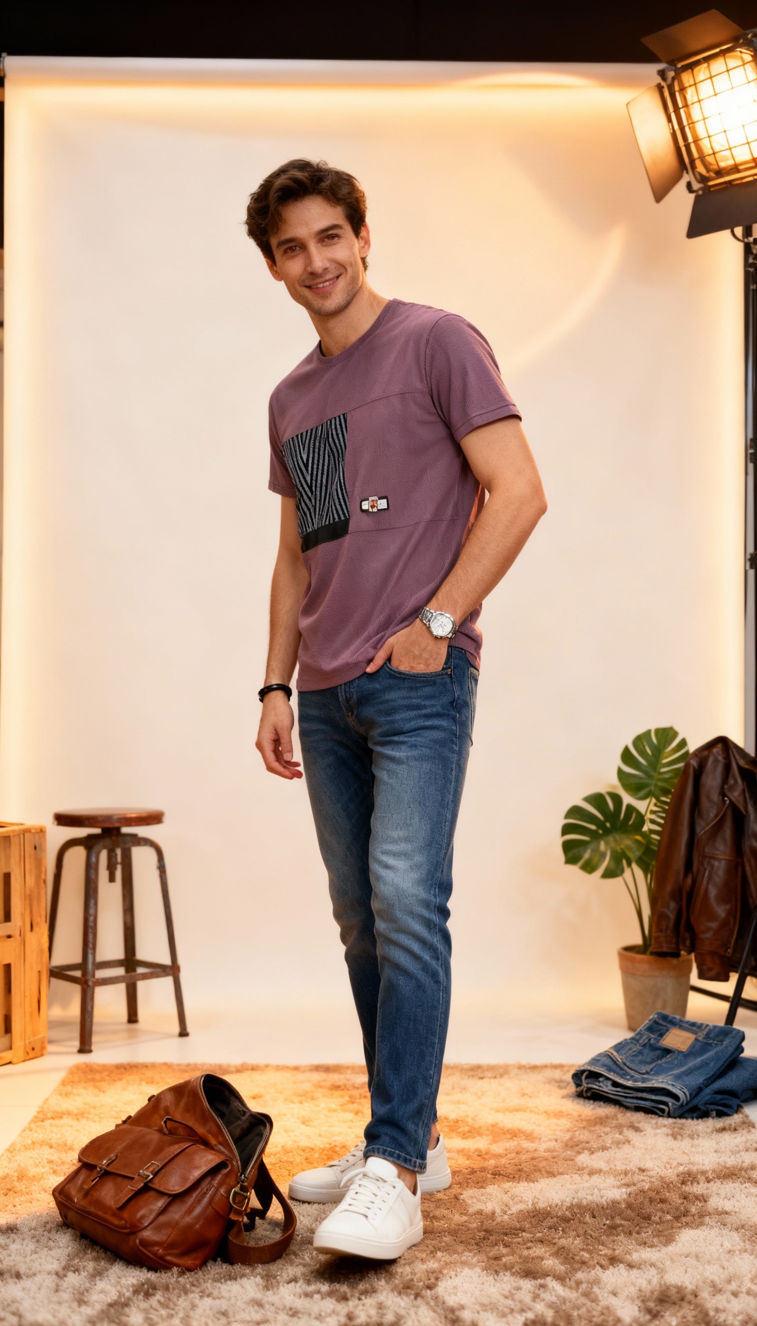 Self Printed Men's T-Shirt