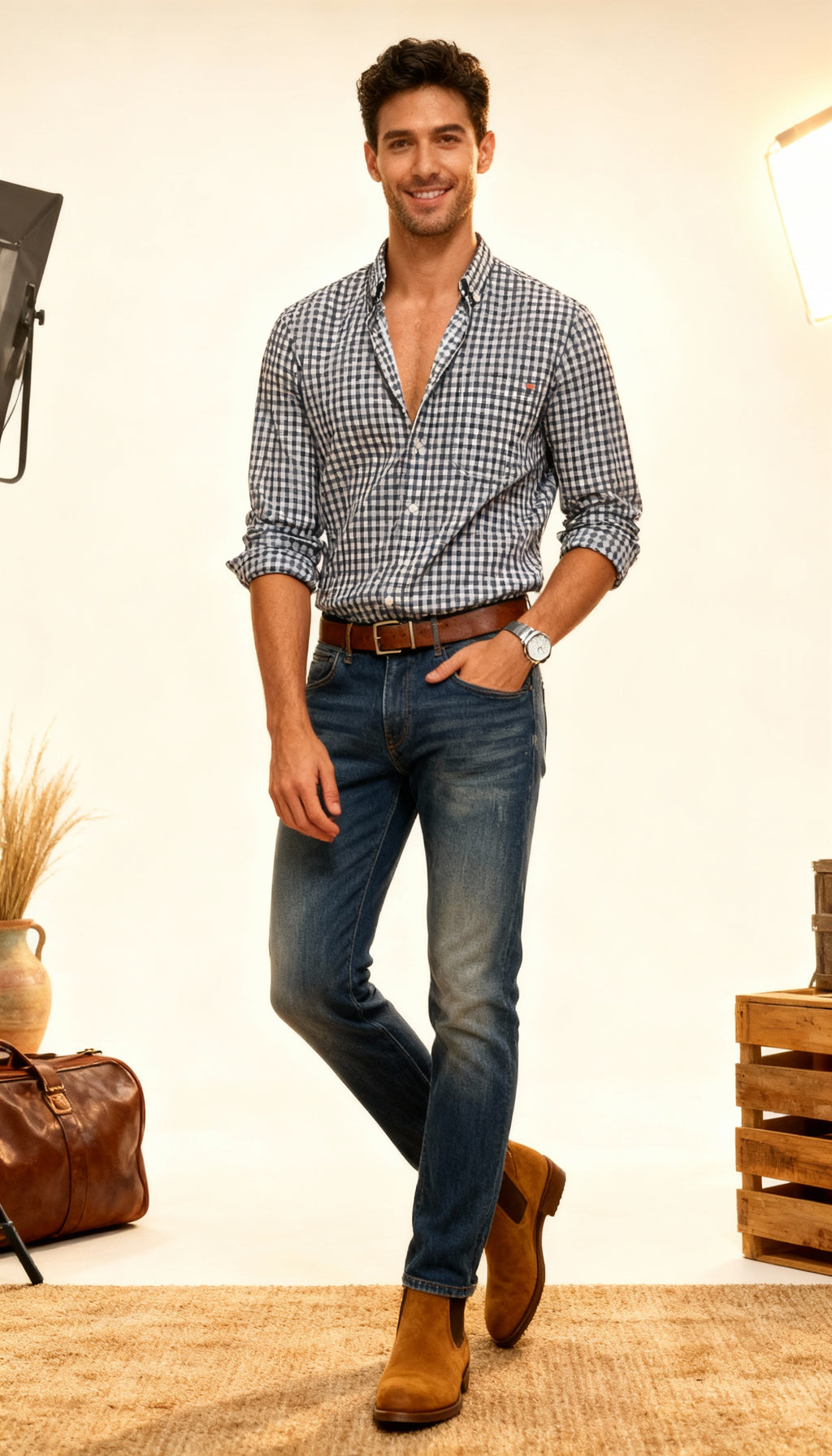 Small Checks Men's Shirt