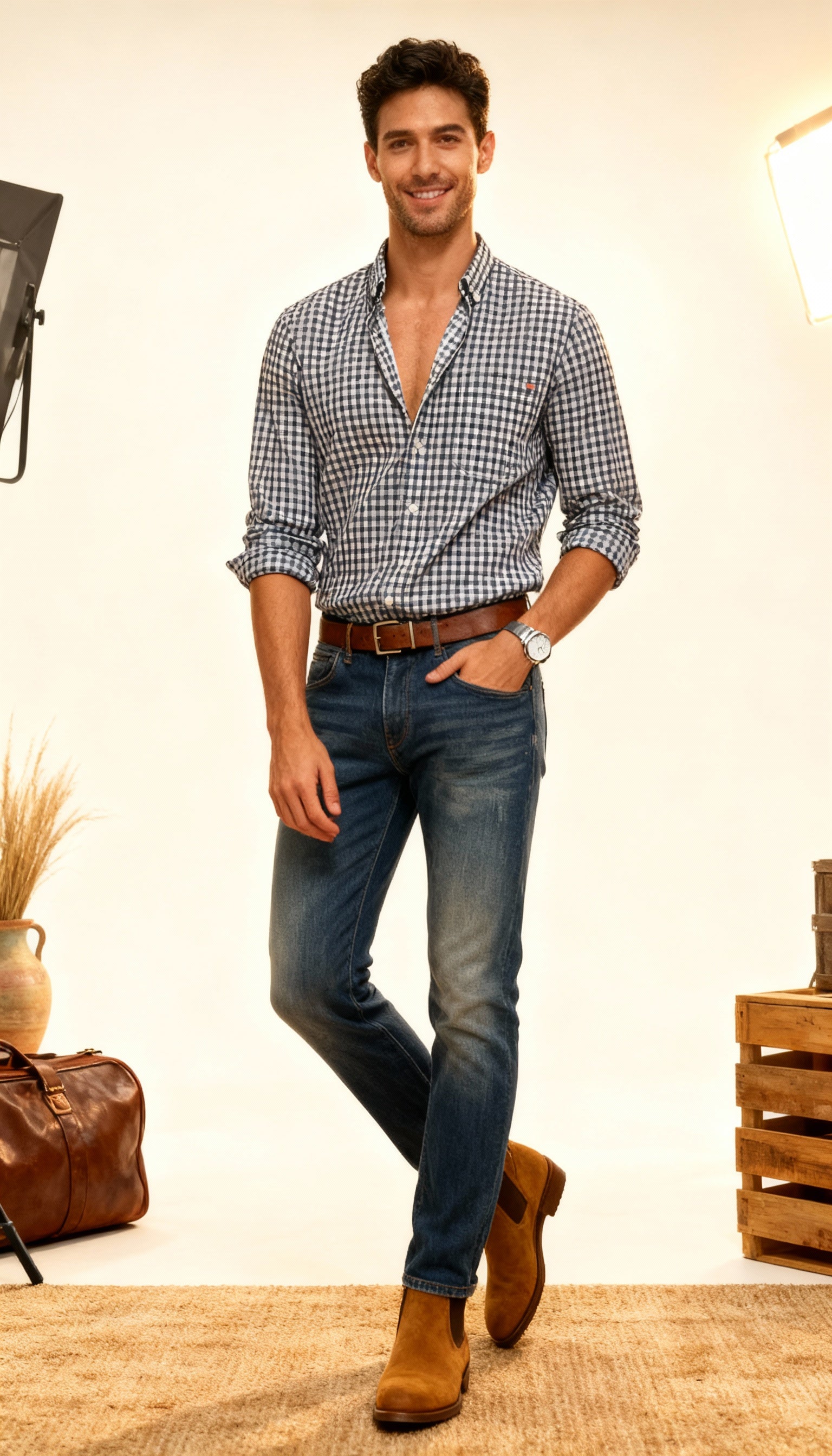 Small Checks Men's Shirt