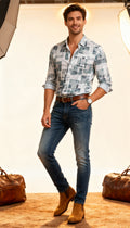 Self Printed Men's Shirt