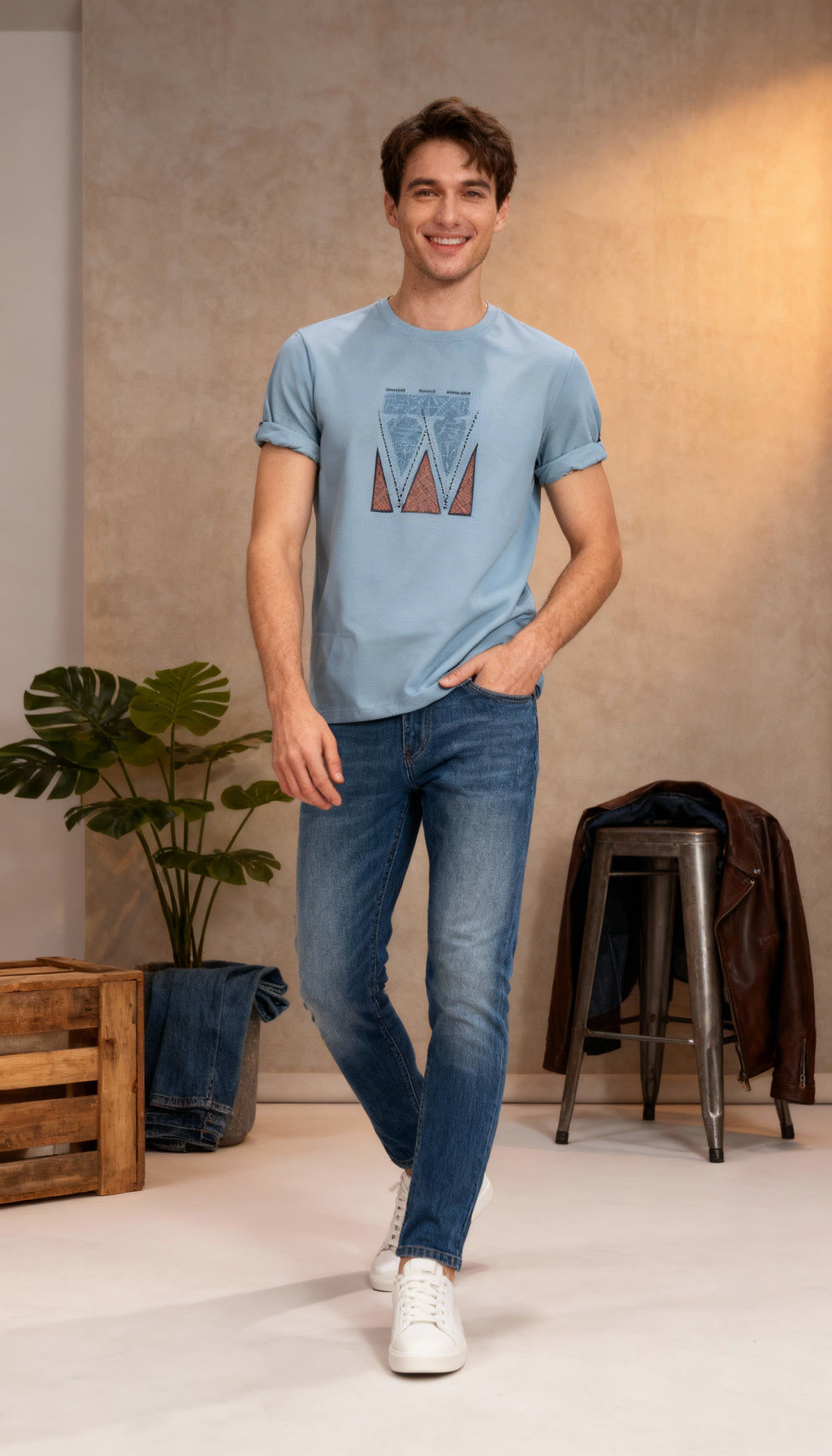 Self Printed Men's T-Shirt