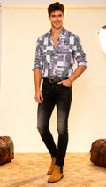 Self Printed Men's Shirt