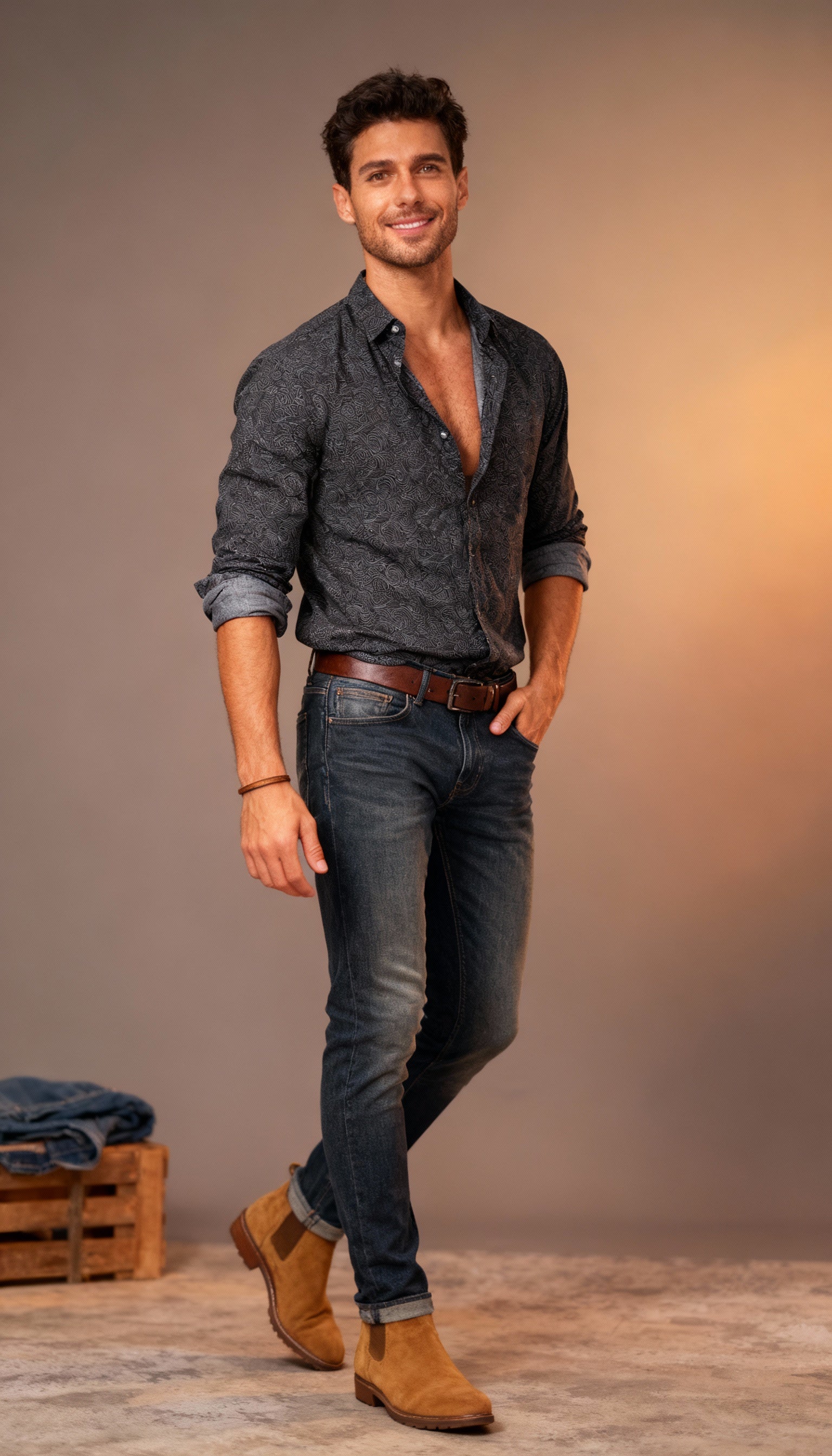 Self Printed Men's Shirt