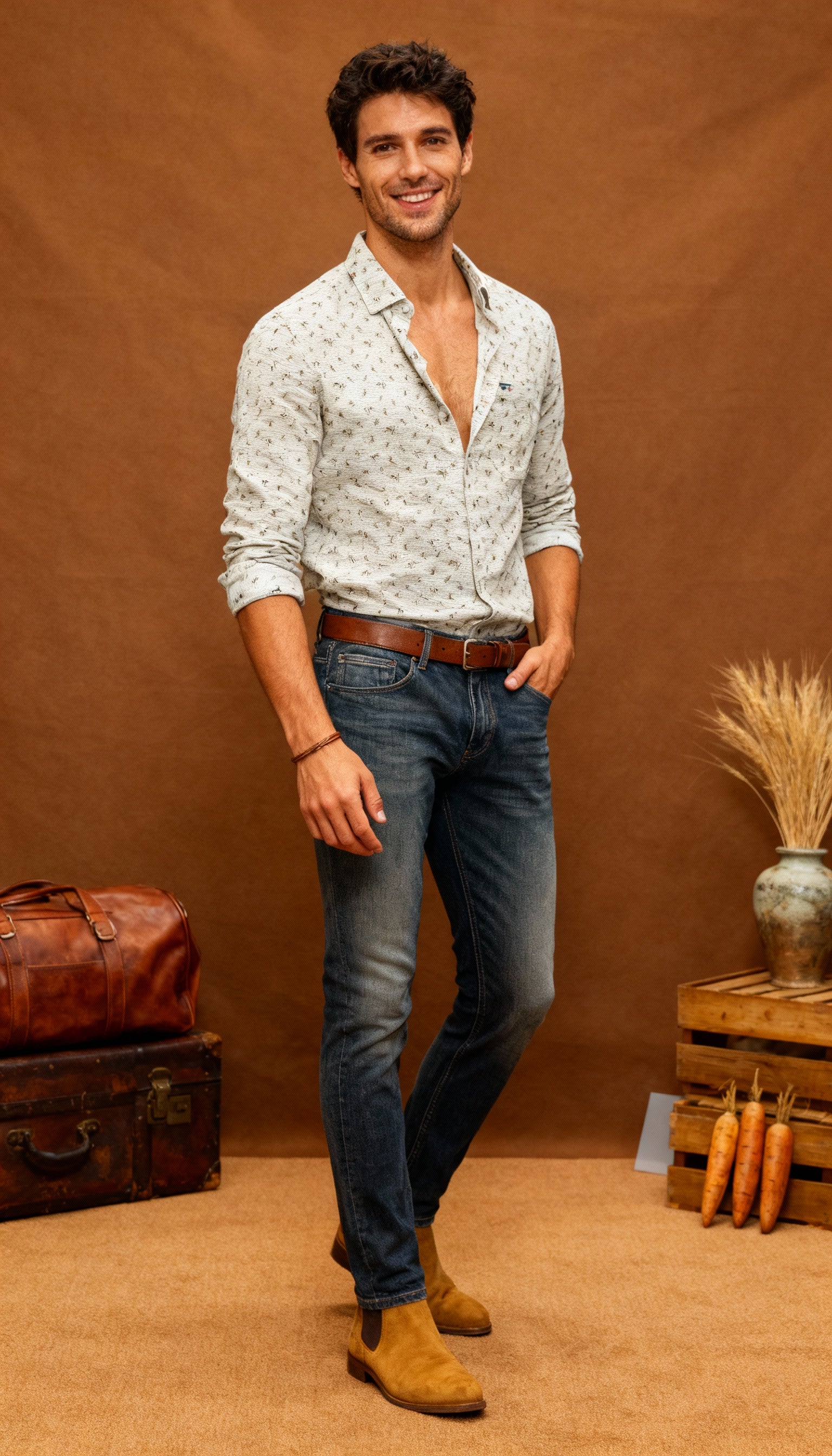 Self Printed Men's Shirt