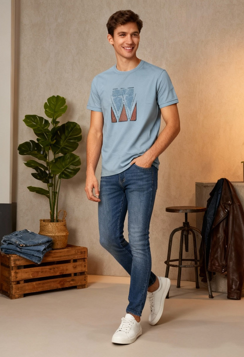 Self Printed Men's T-Shirt