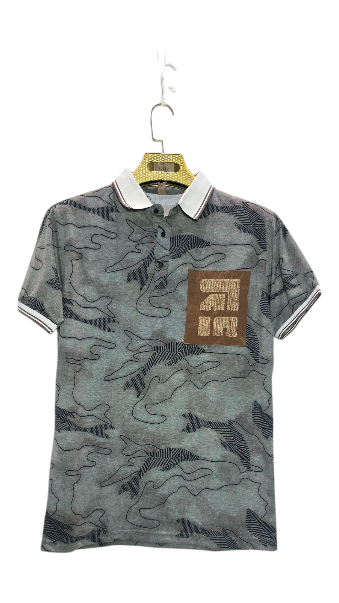 Self Printed Polo Men's T-Shirt With Designed Pocket