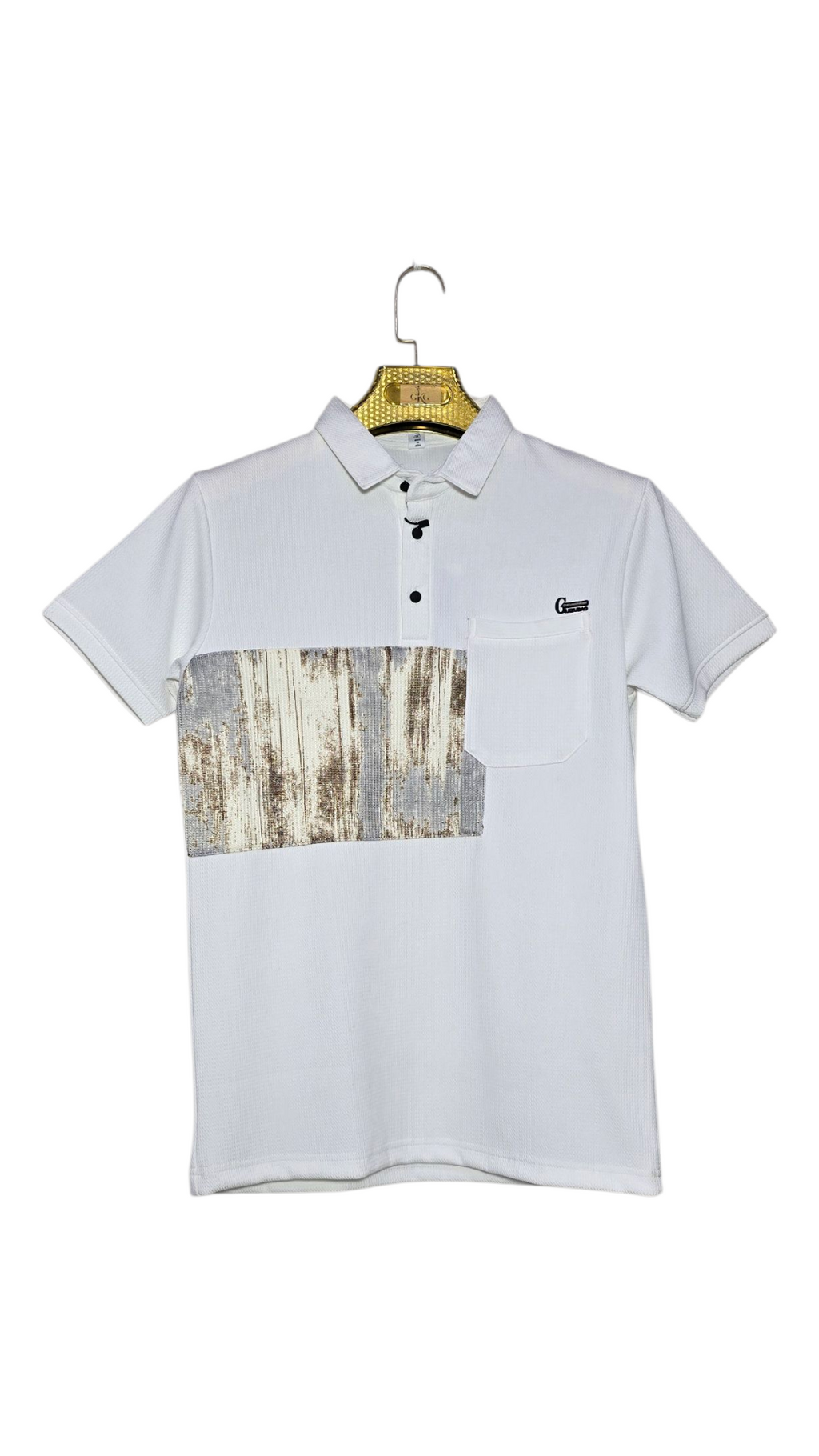 Self Printed Polo Men's T-Shirt With Pocket
