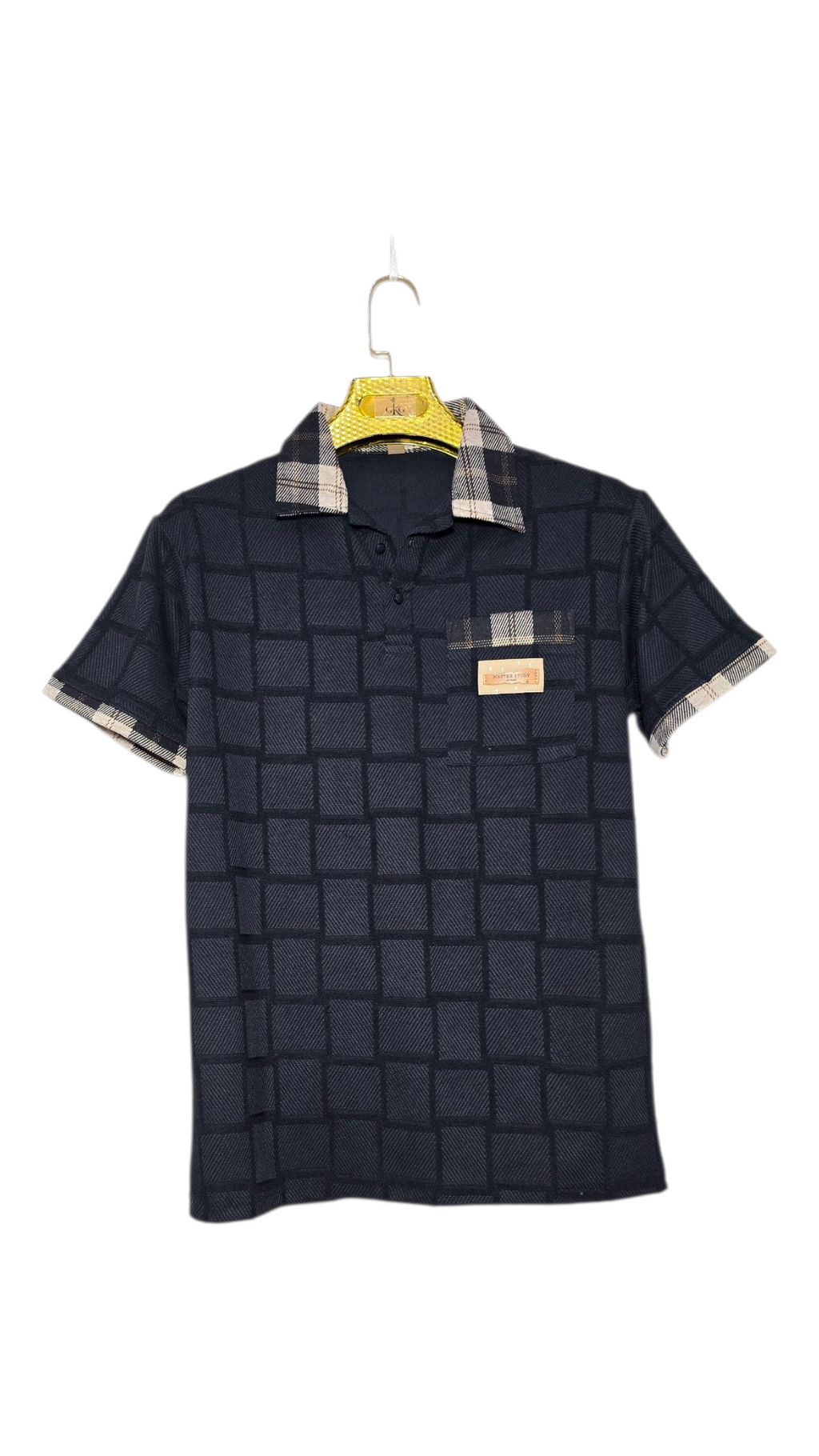 Checks Pocket Style Polo Men's T-Shirt
