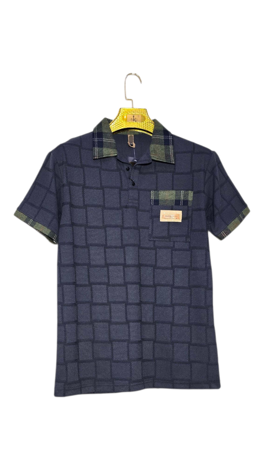 Checks Pocket Style Polo Men's T-Shirt