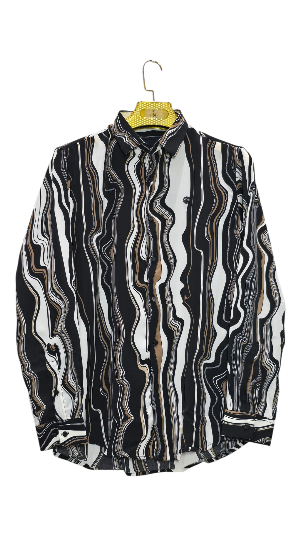 Korean Style Fancy Lining Design Men's Shirt