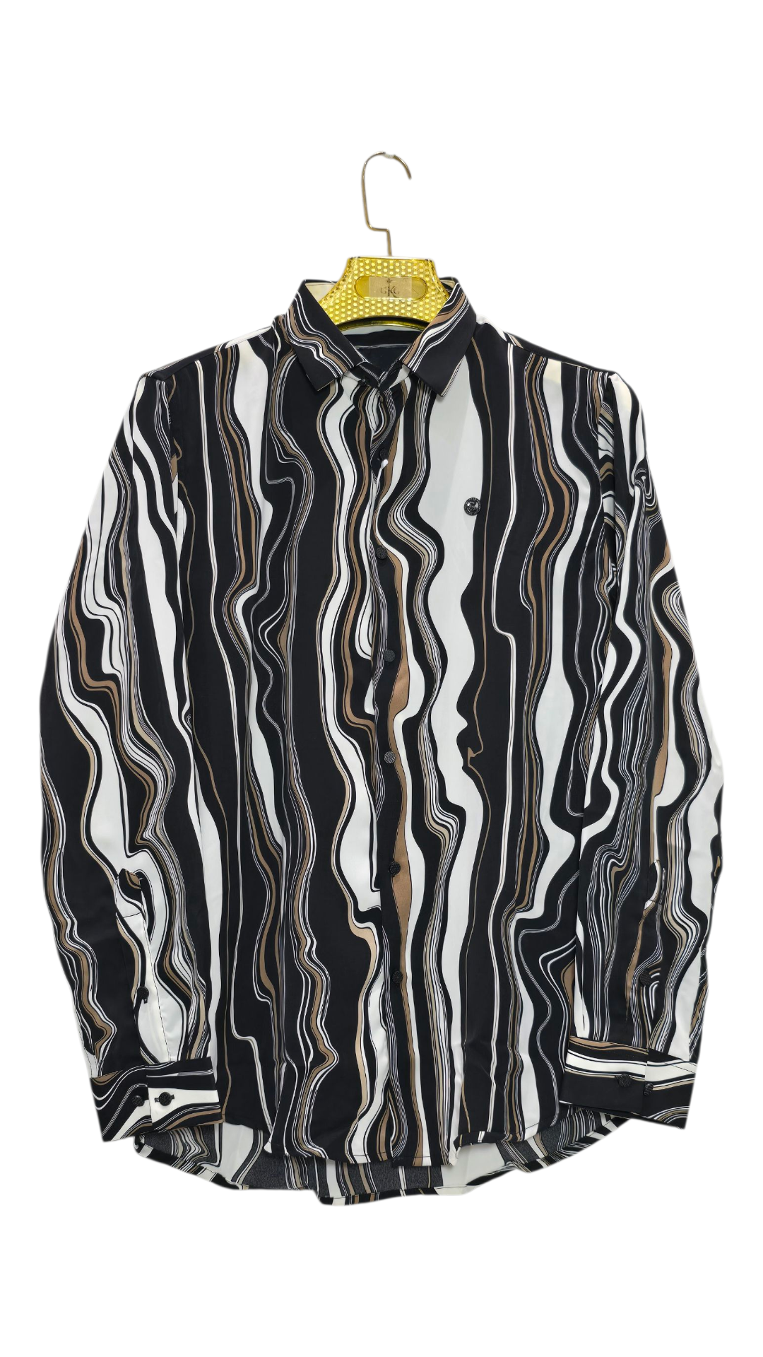 Korean Style Fancy Lining Design Men's Shirt