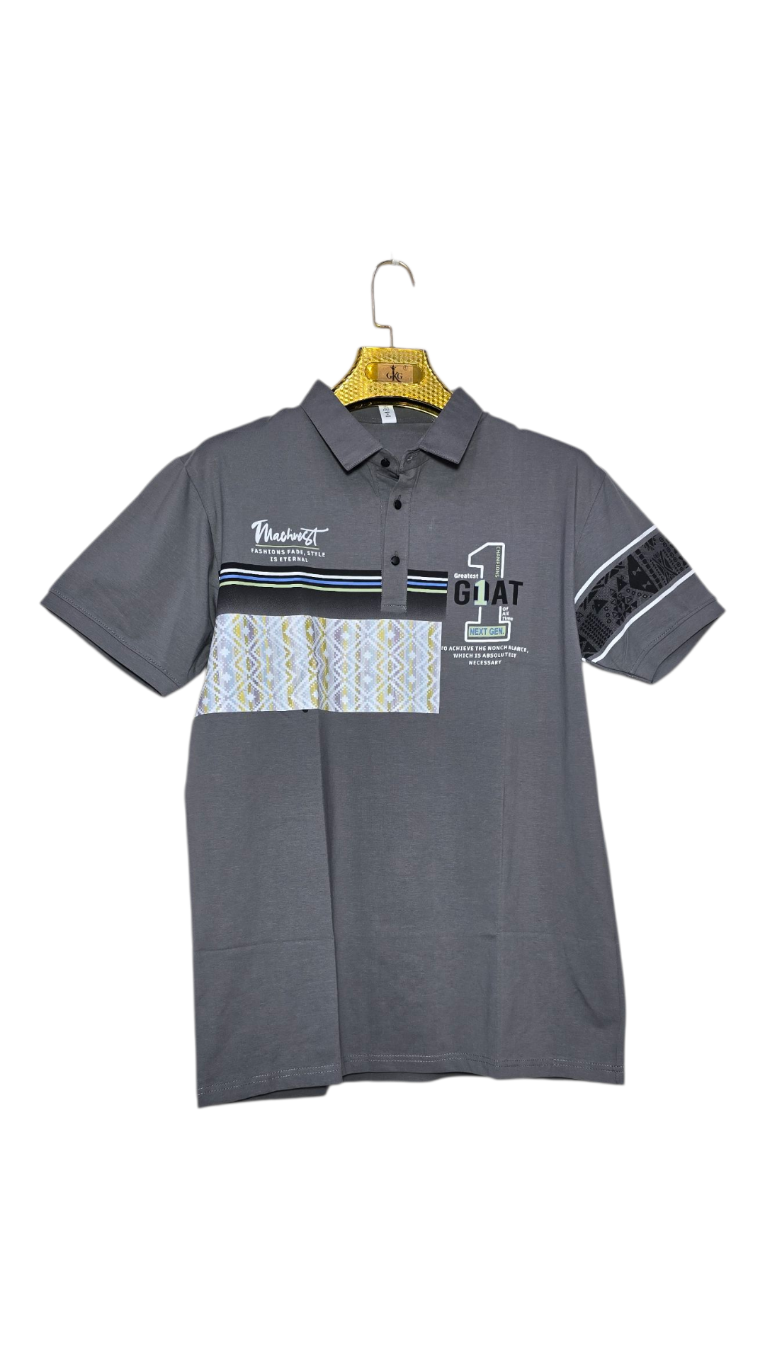 Self Printed Polo Men's T-Shirt