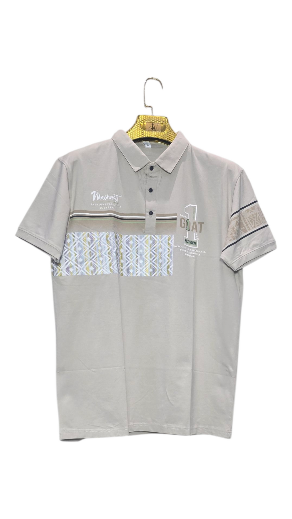 Self Printed Polo Men's T-Shirt