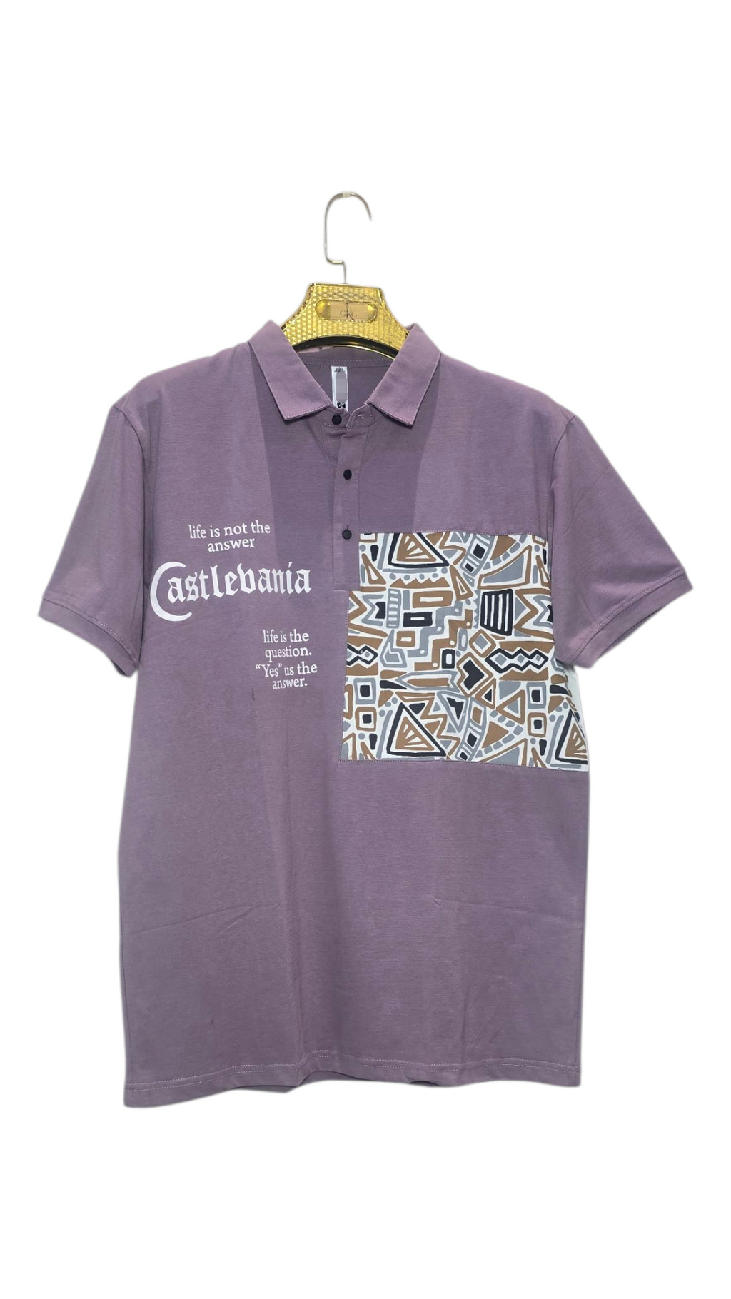 Self Printed Polo Men's T-Shirt