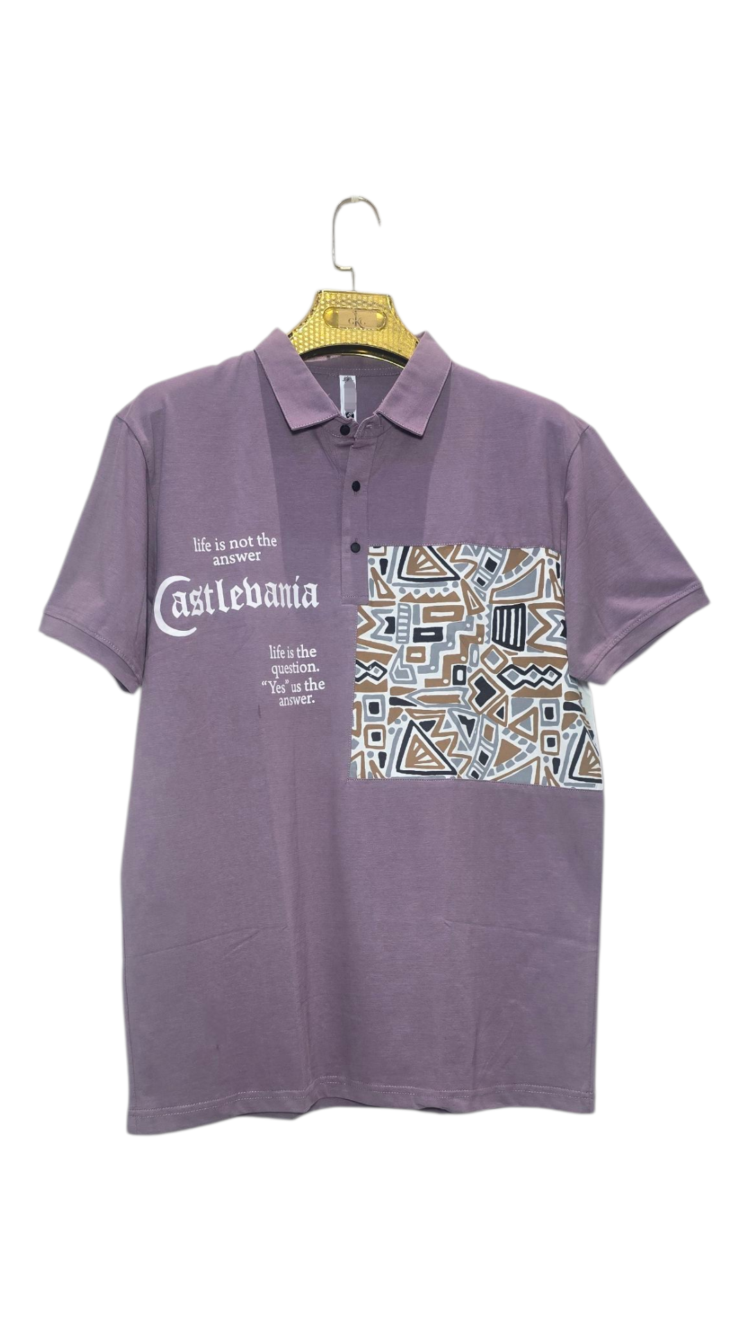 Self Printed Polo Men's T-Shirt