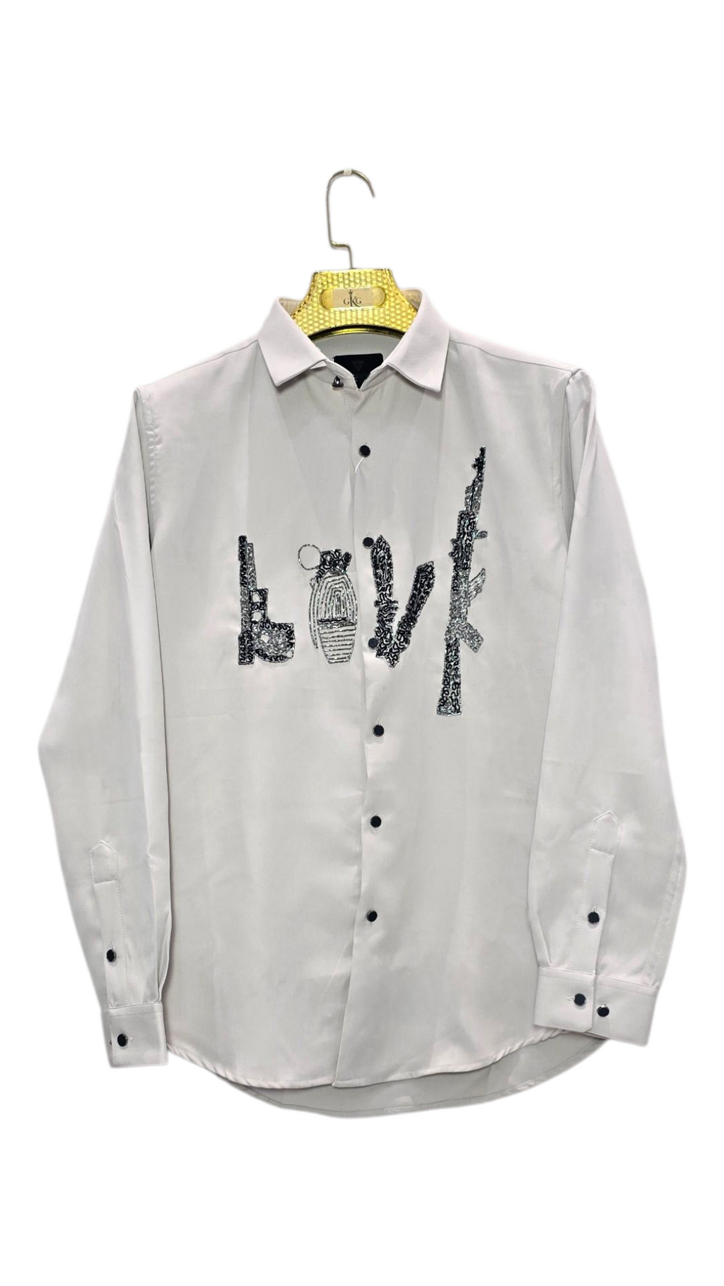 Self Design Premium Club Wear Sequin Men's Shirt