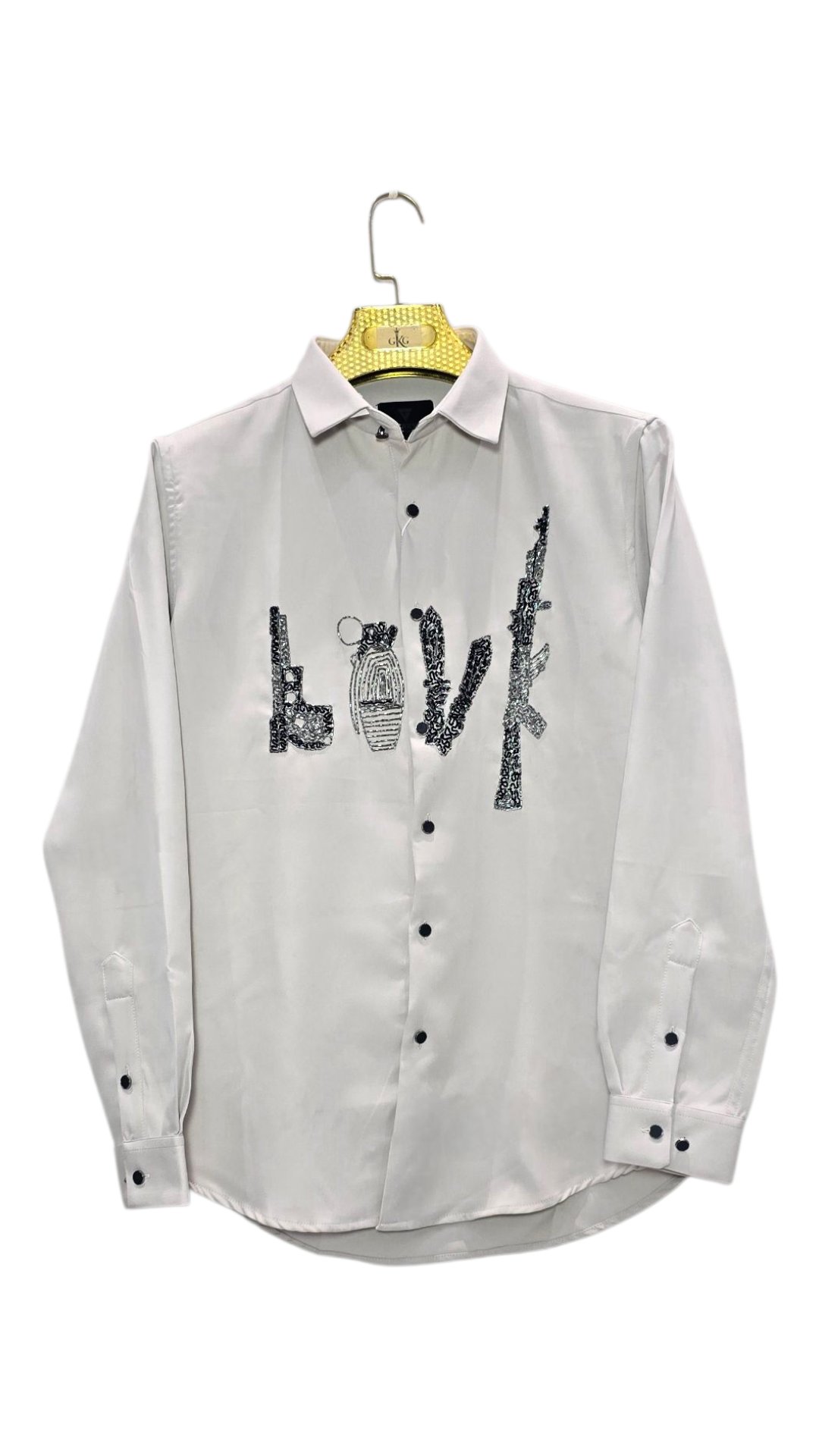 Self Design Premium Club Wear Sequin Men's Shirt