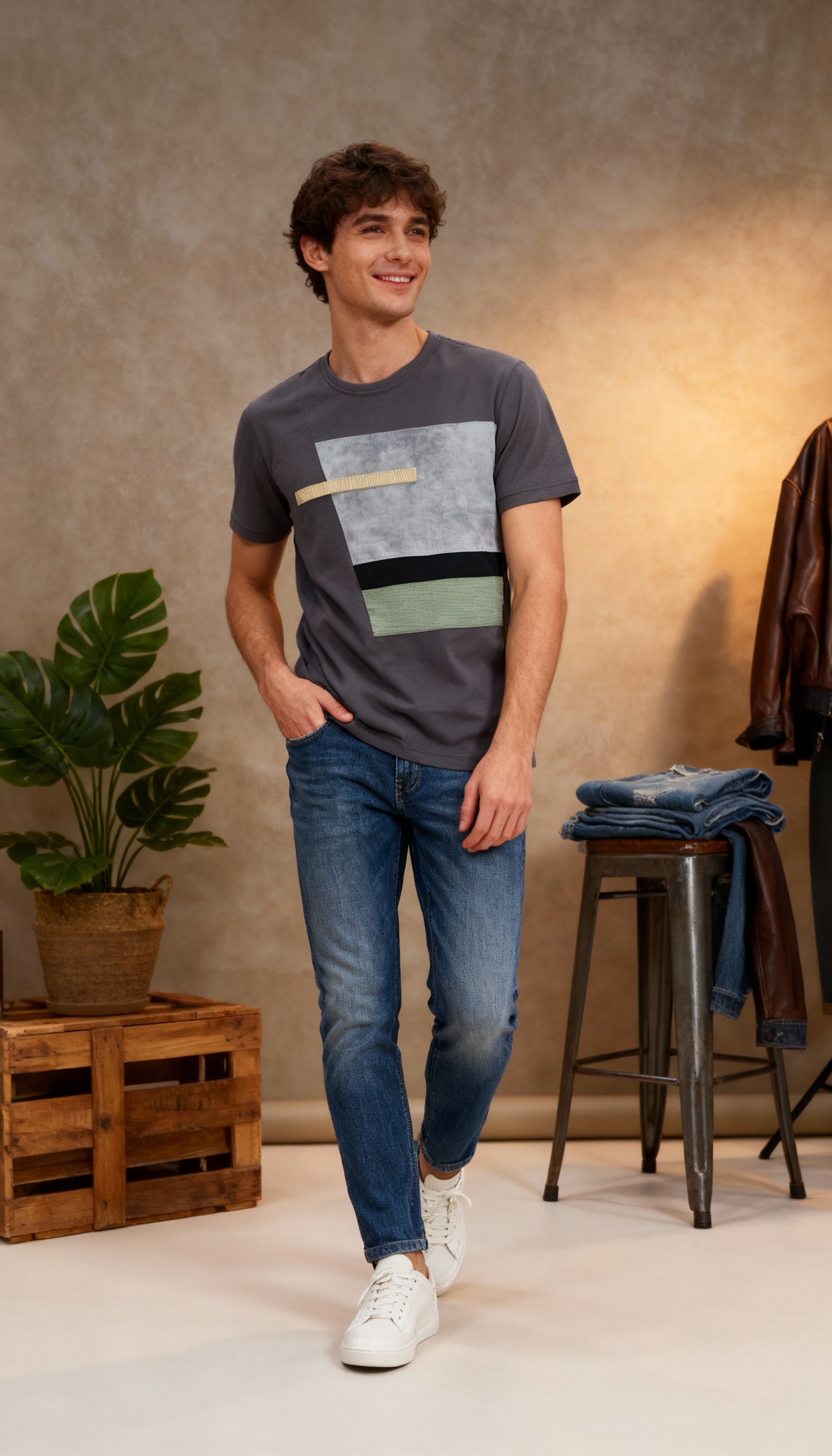 Self Printed Men's T-Shirt