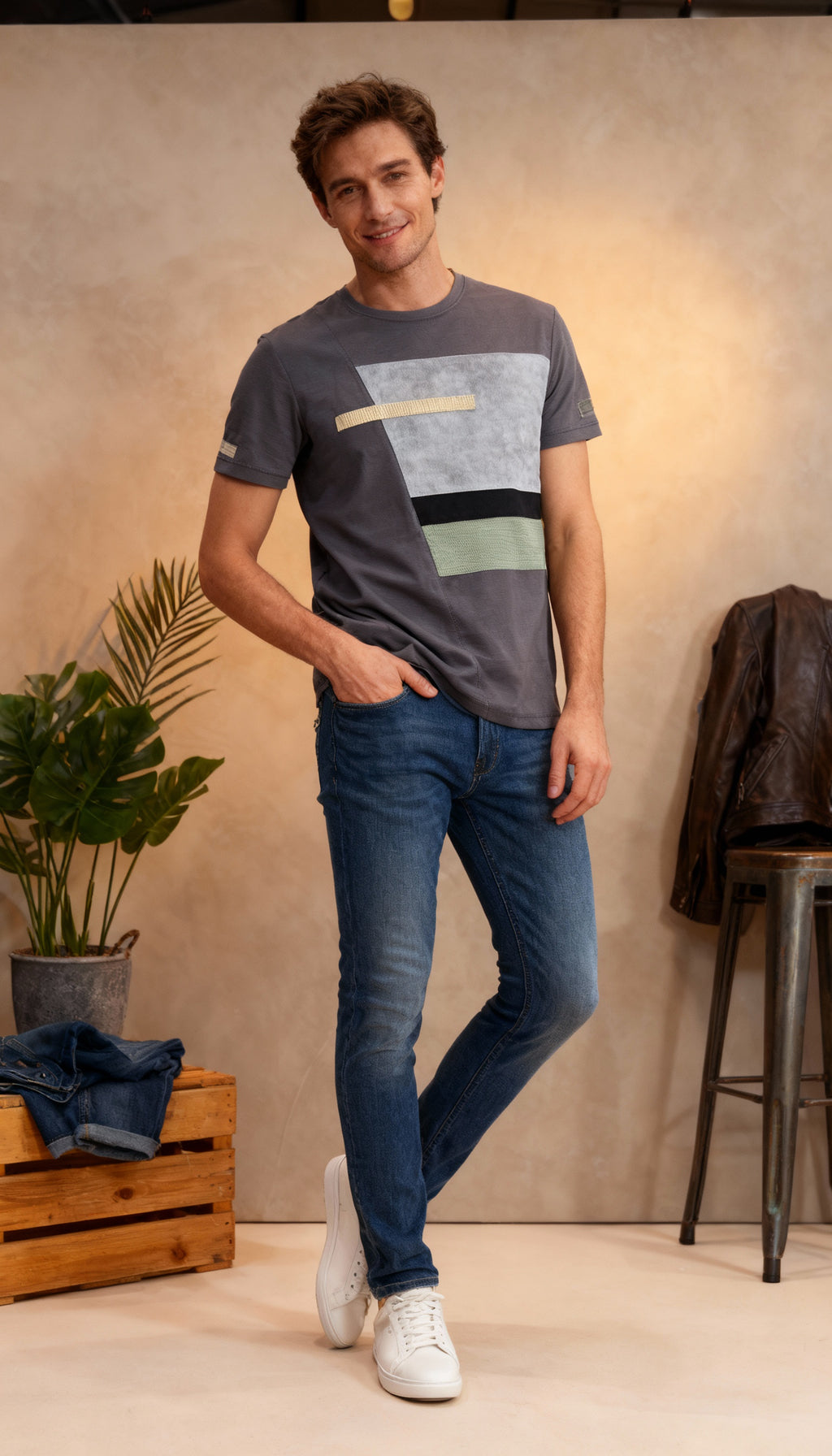 Self Printed Men's T-Shirt