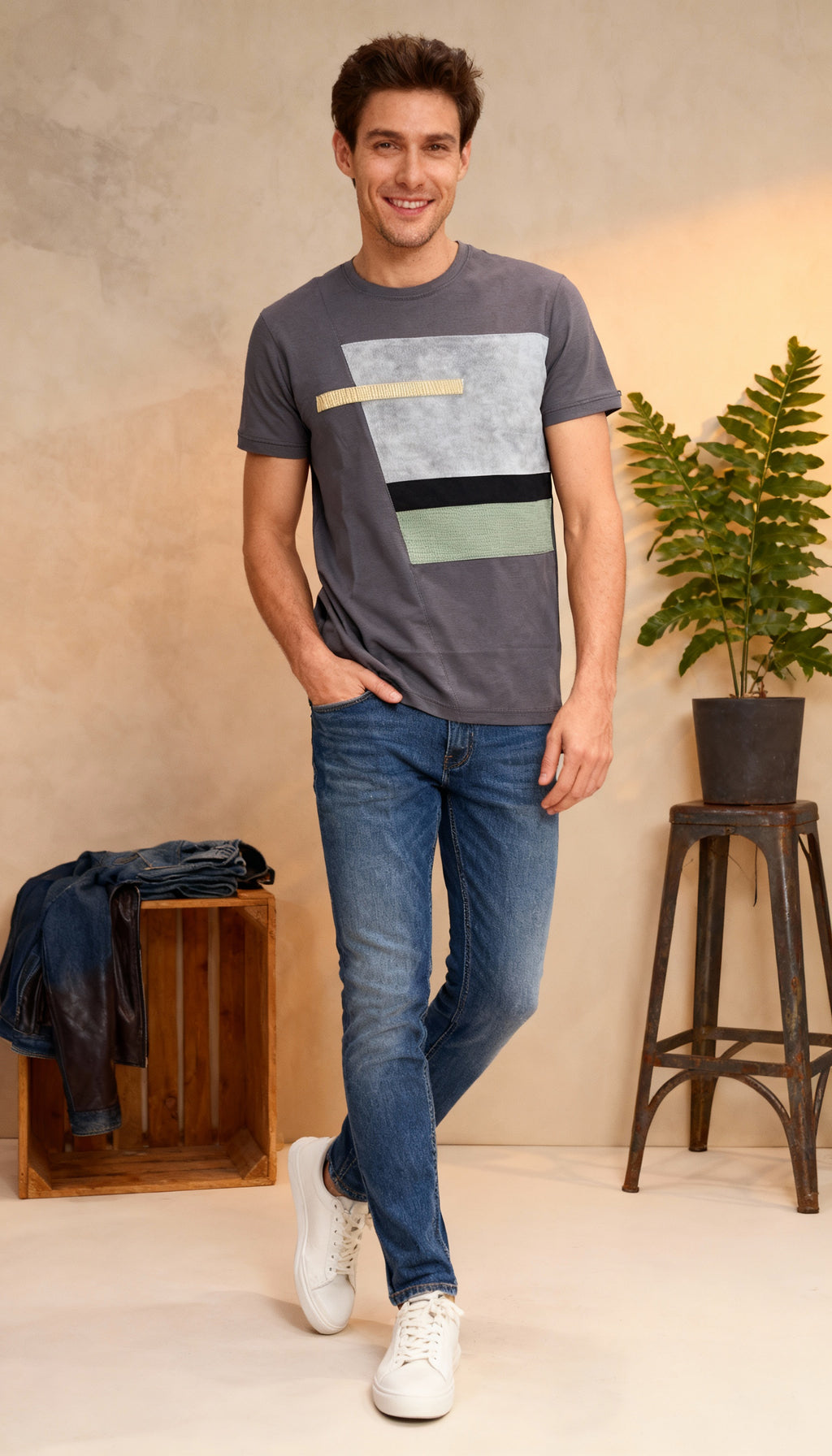 Self Printed Men's T-Shirt